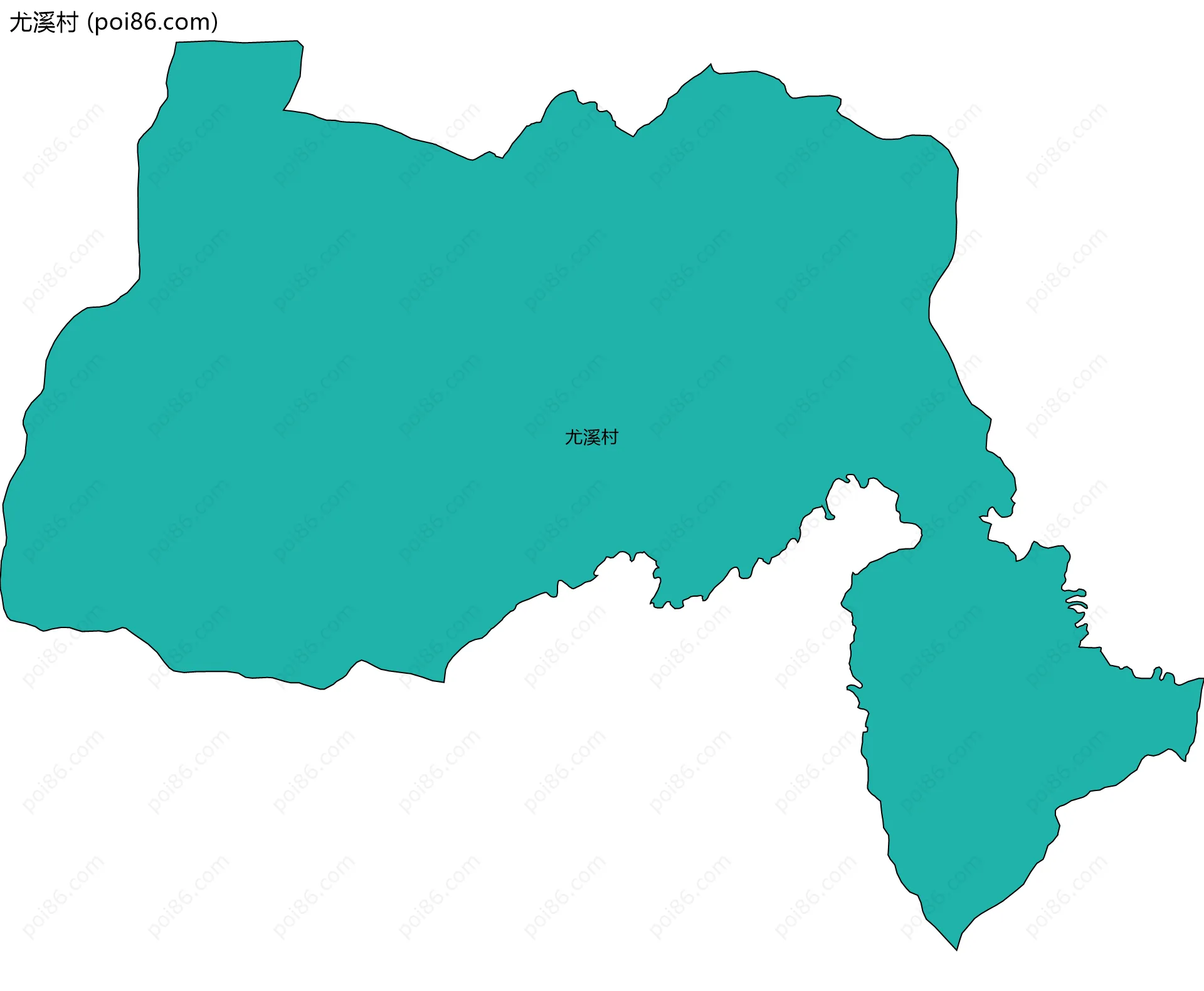 尤溪村边界地图