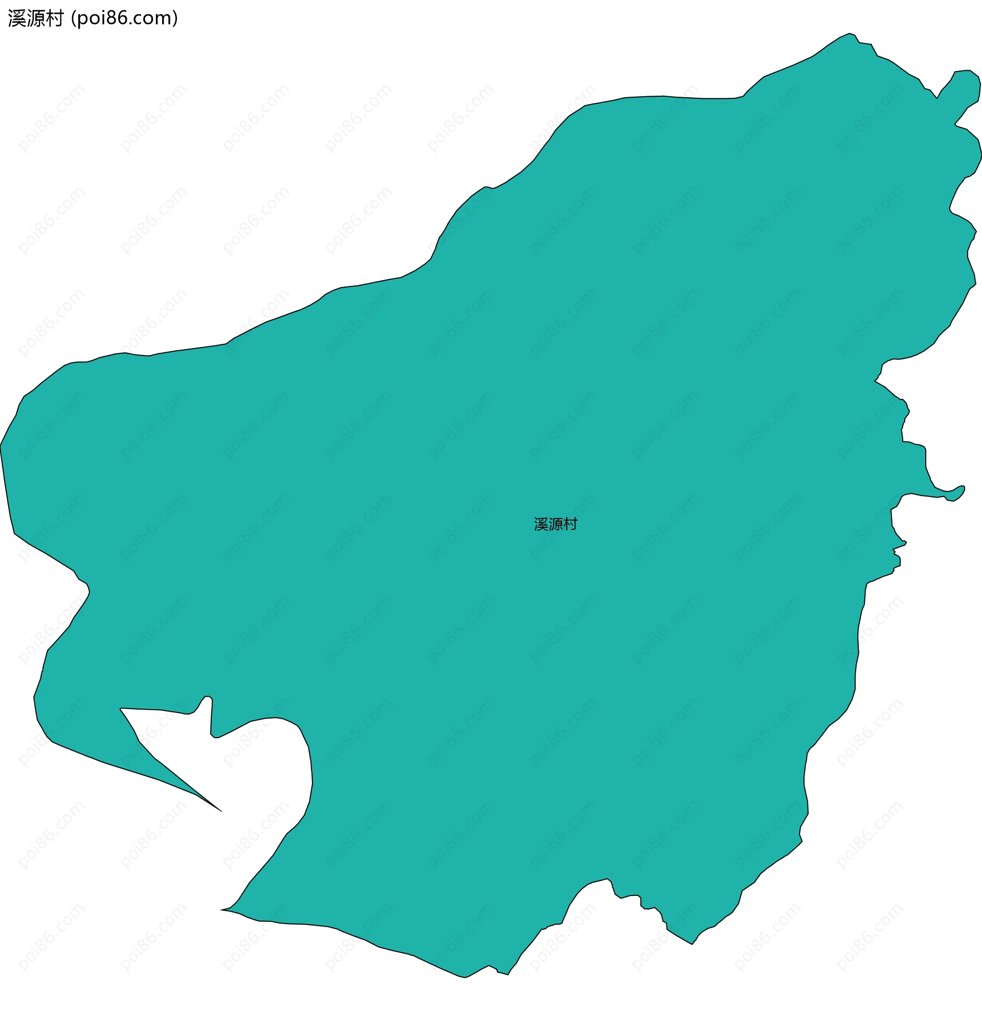溪源村边界地图