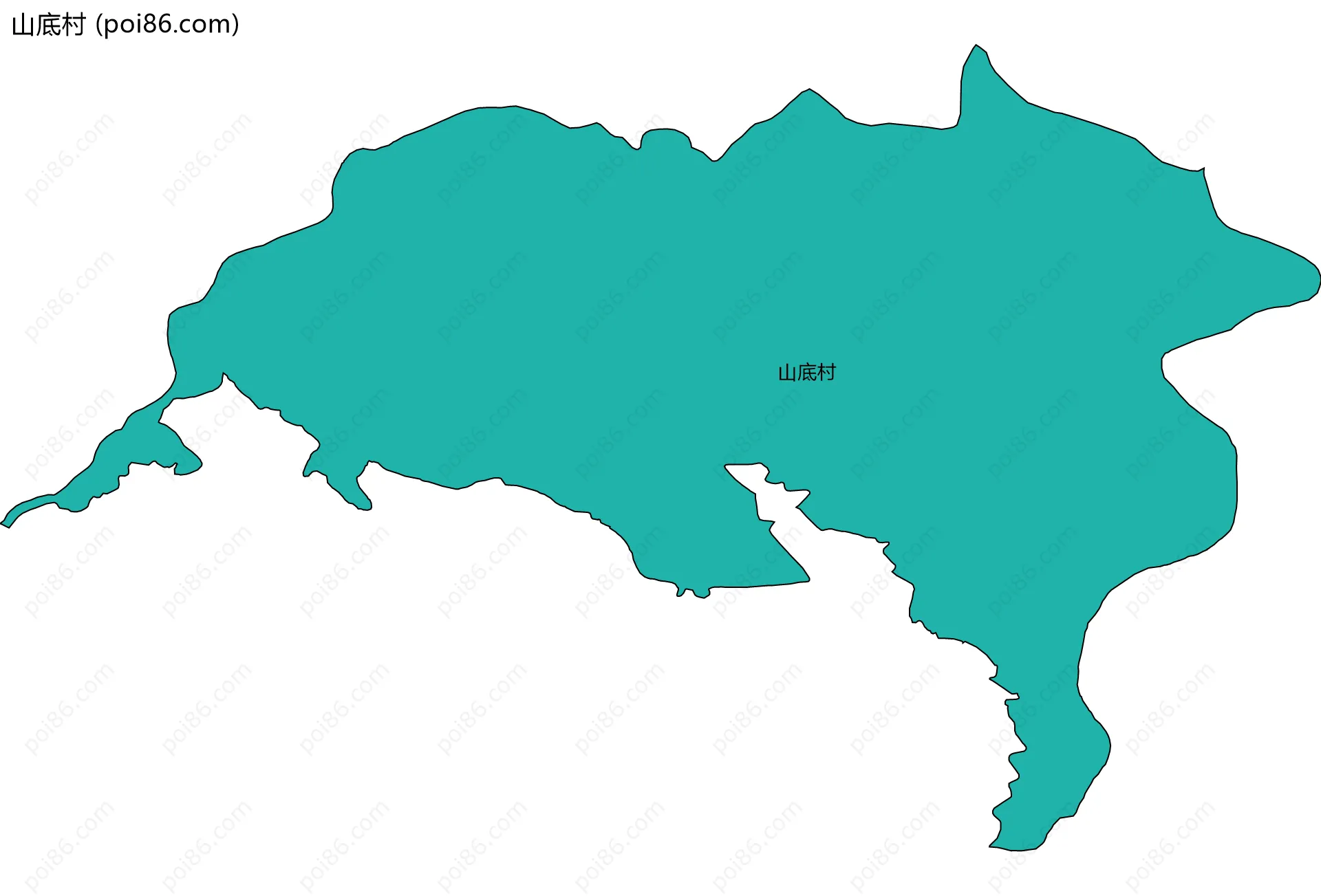 山底村边界地图