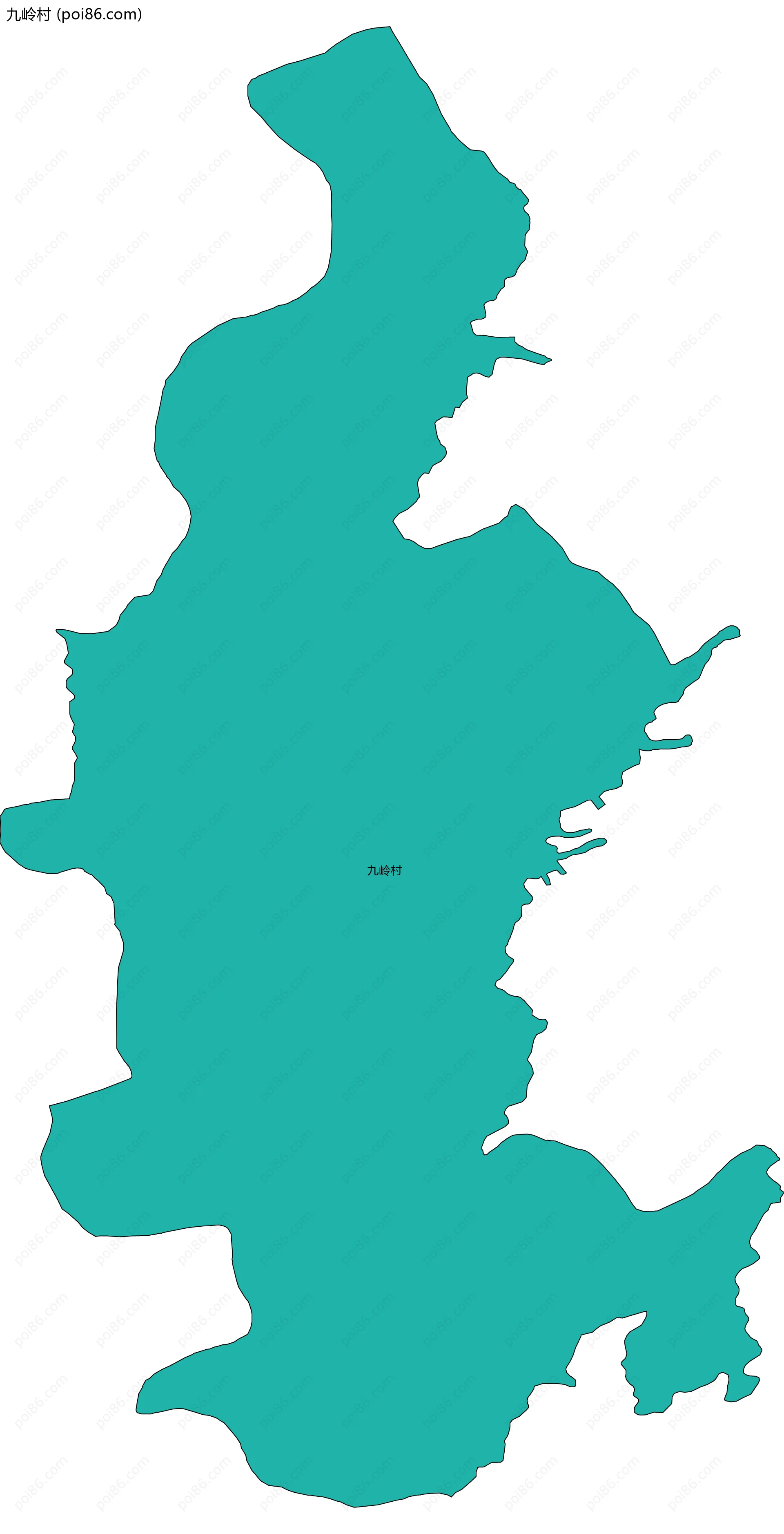 九岭村边界地图