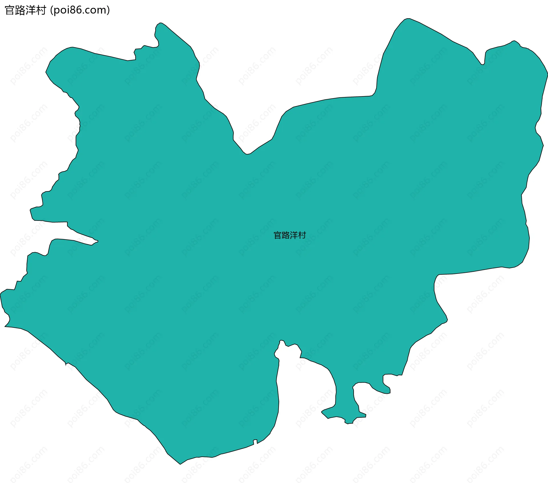 官路洋村边界地图