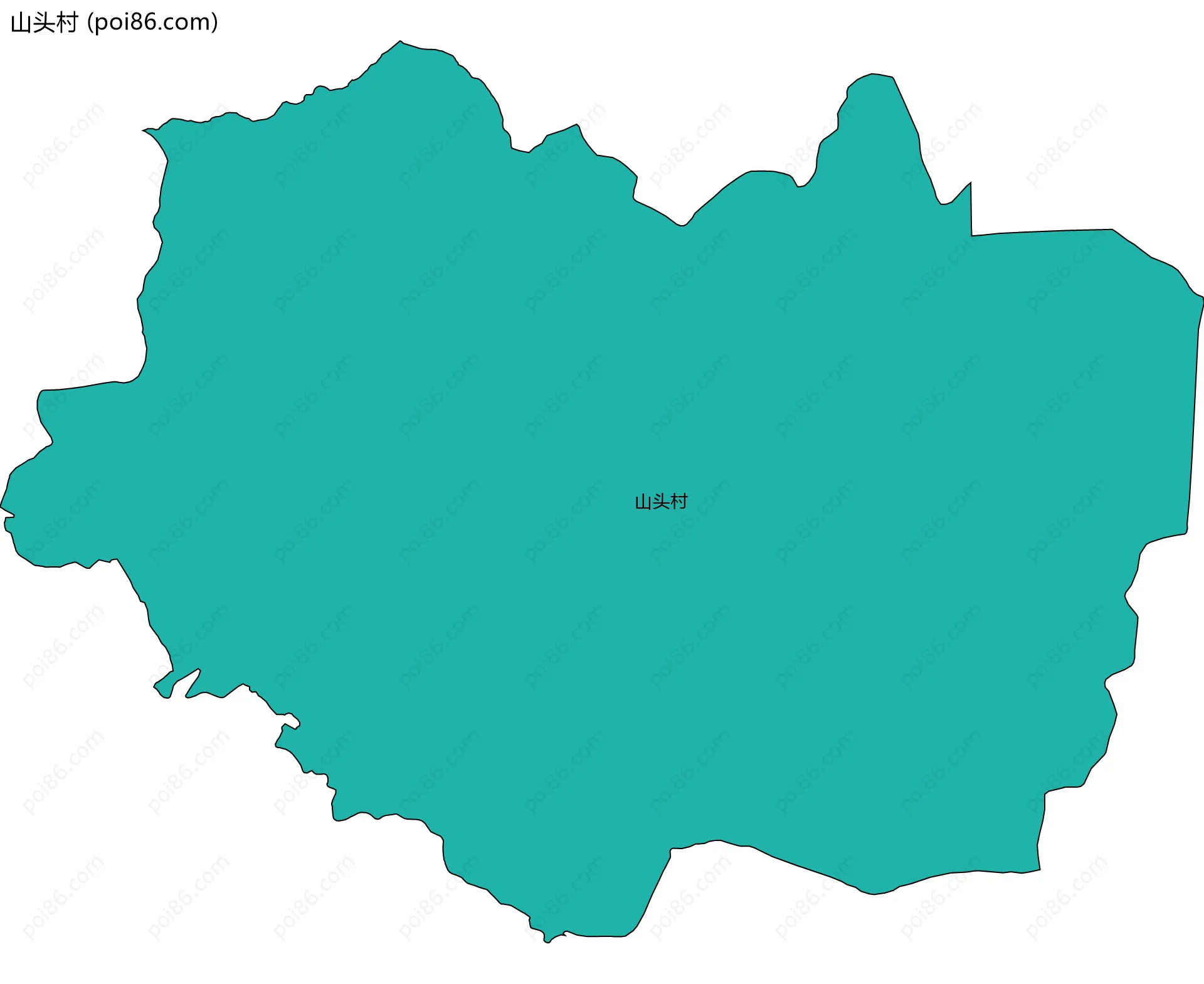 山头村边界地图