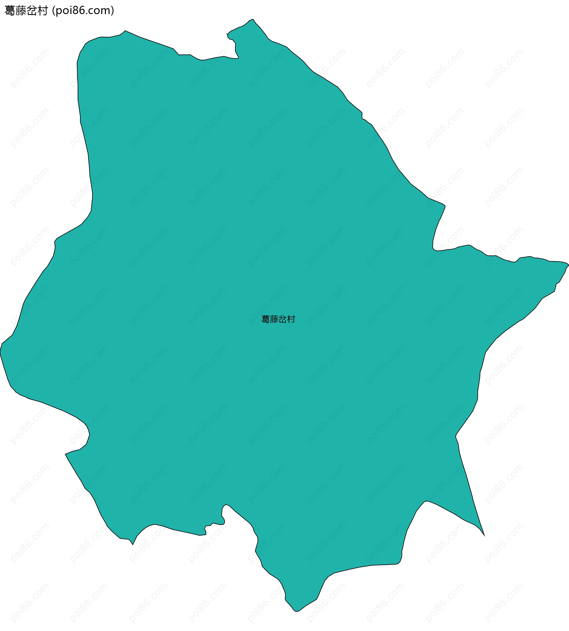 葛藤岔村边界地图