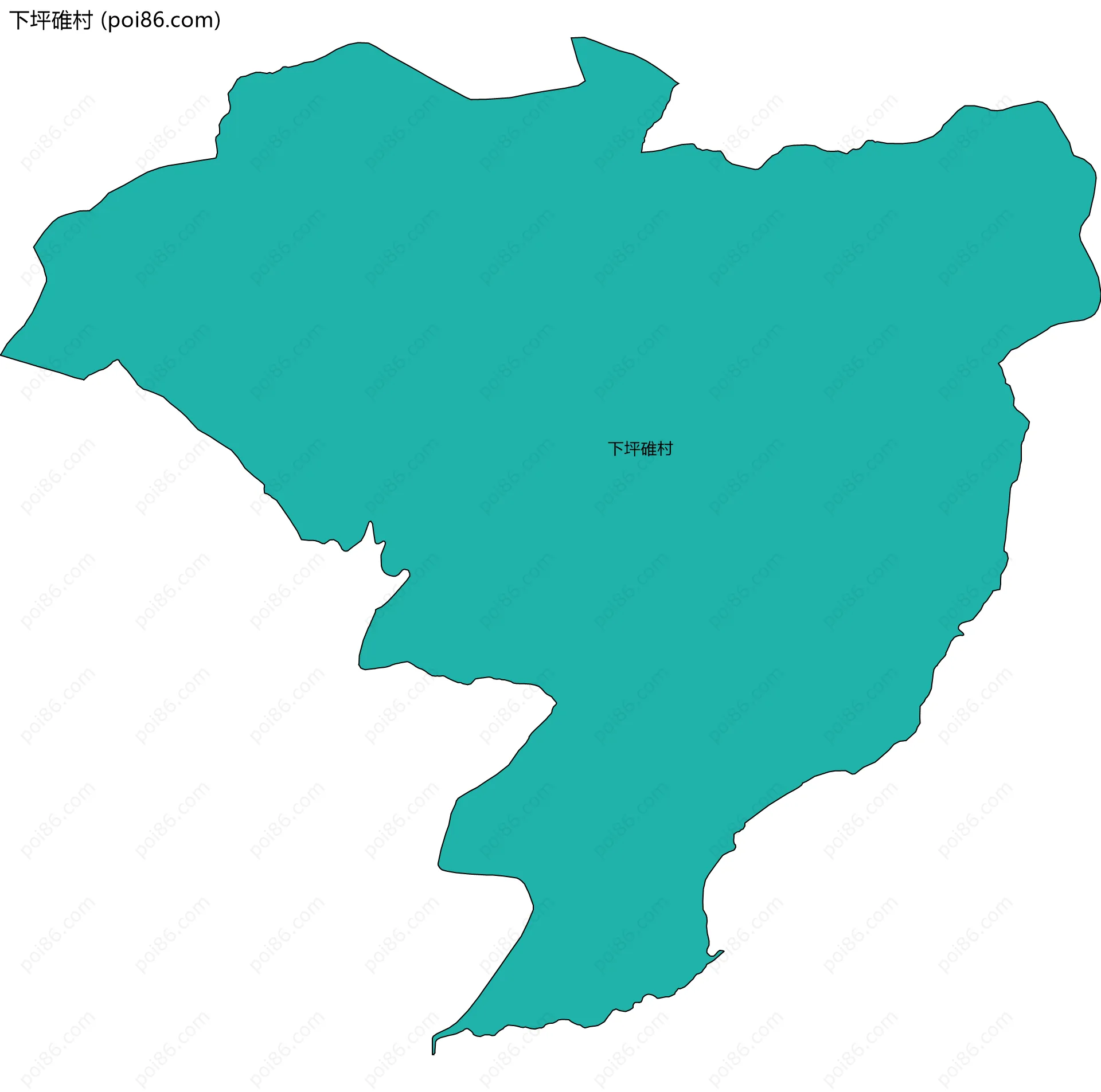 下坪碓村边界地图