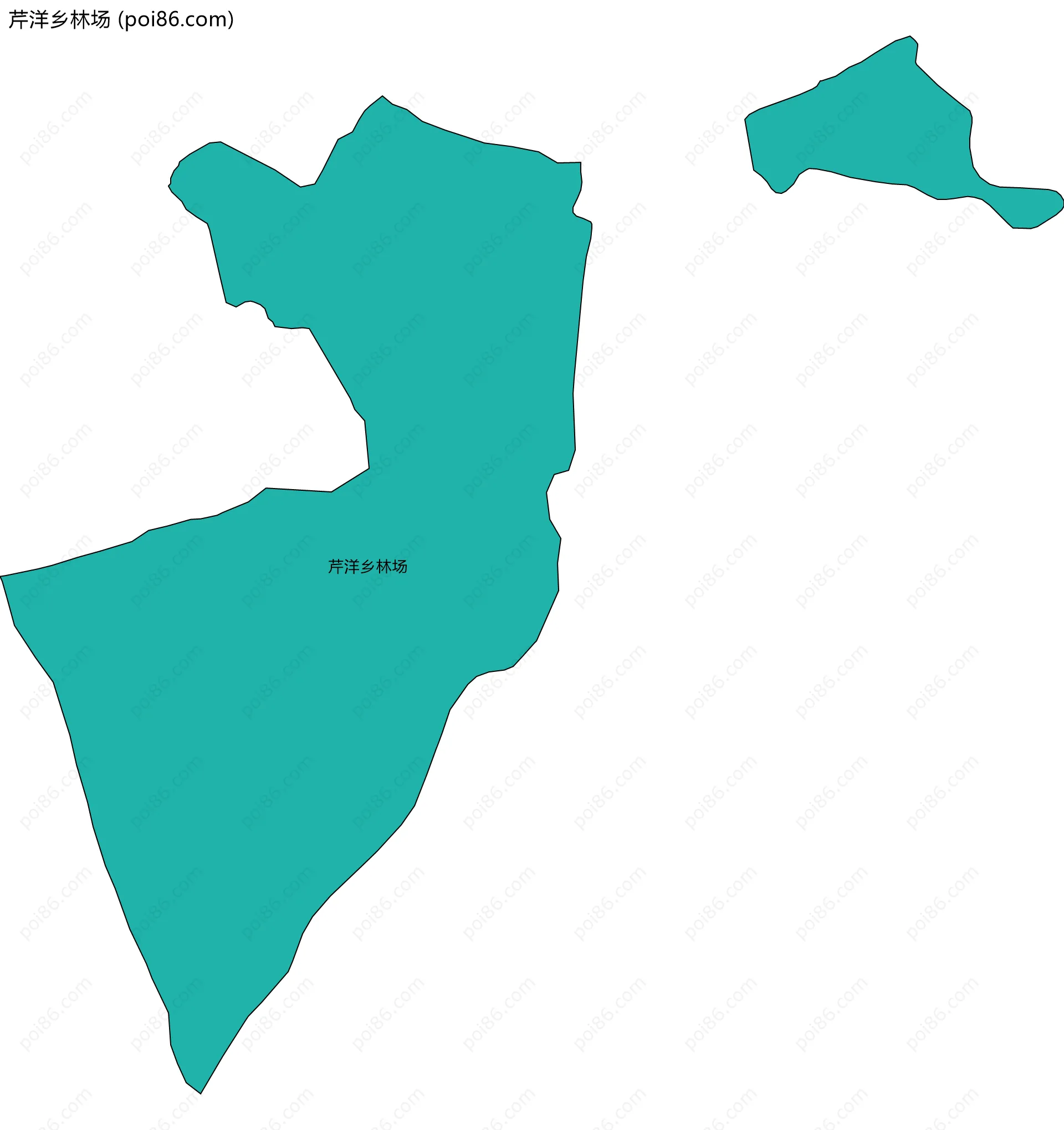 芹洋乡林场边界地图