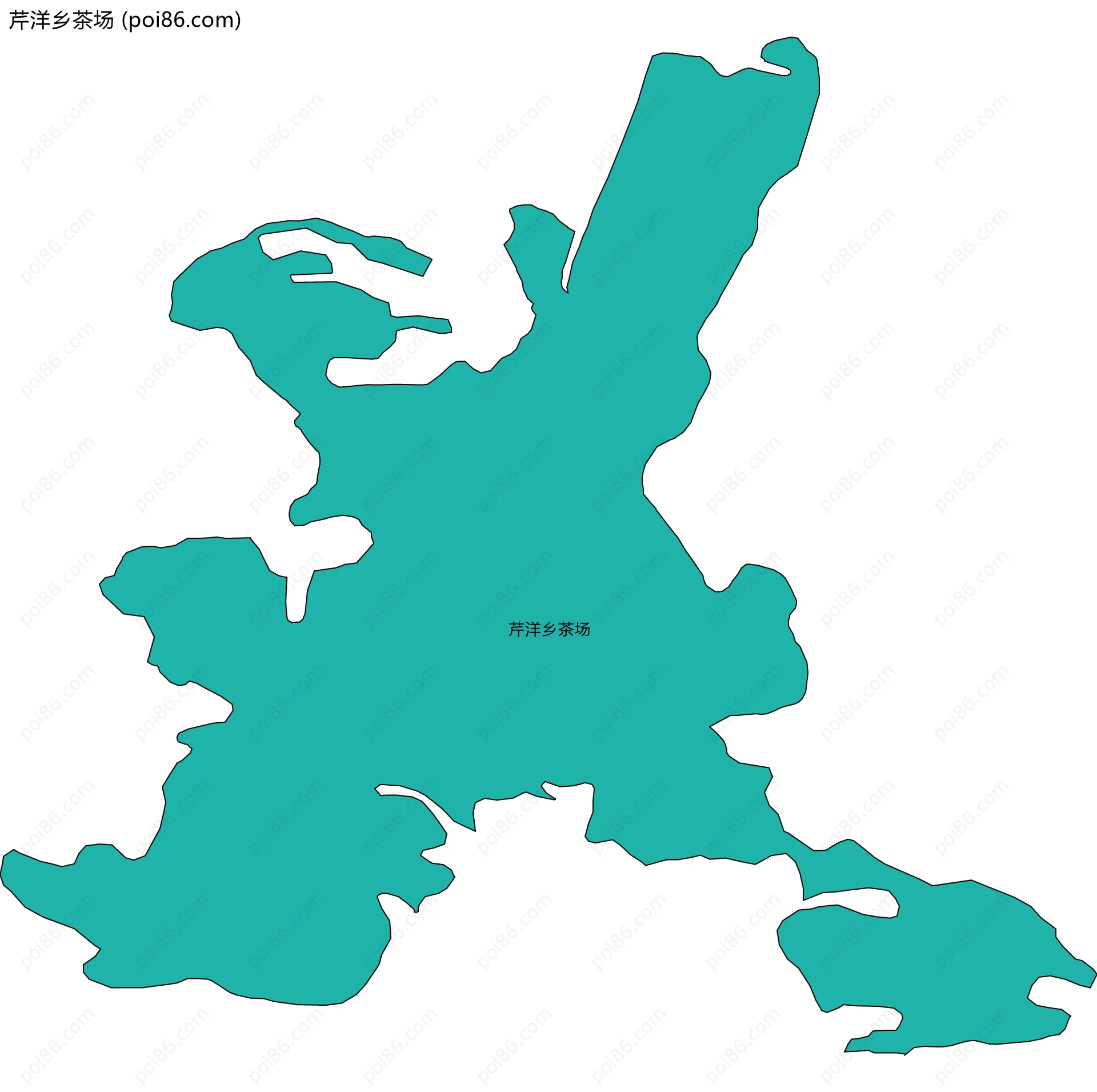 芹洋乡茶场边界地图