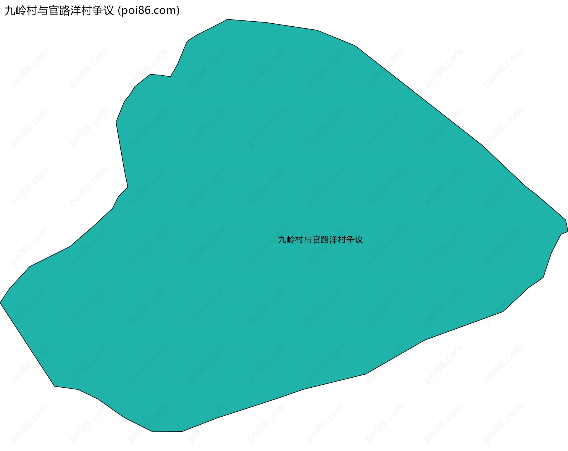 九岭村与官路洋村争议边界地图