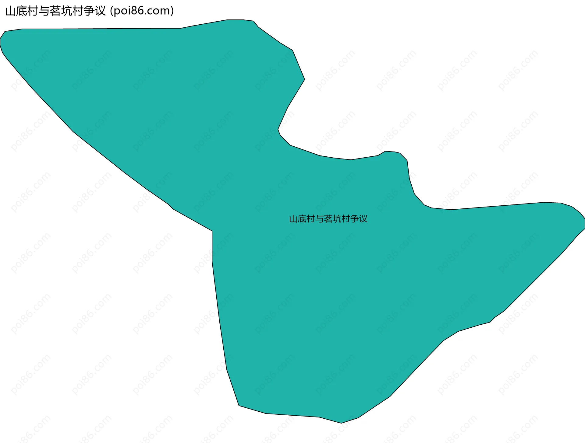 山底村与茗坑村争议边界地图