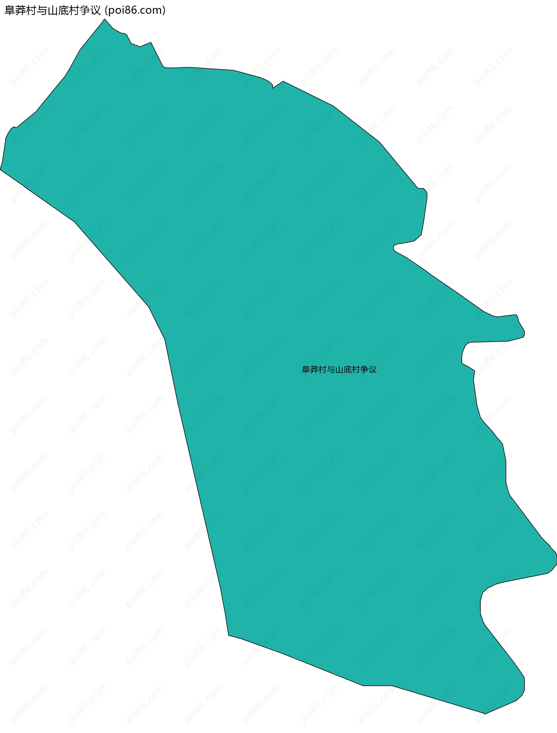 阜莽村与山底村争议边界地图