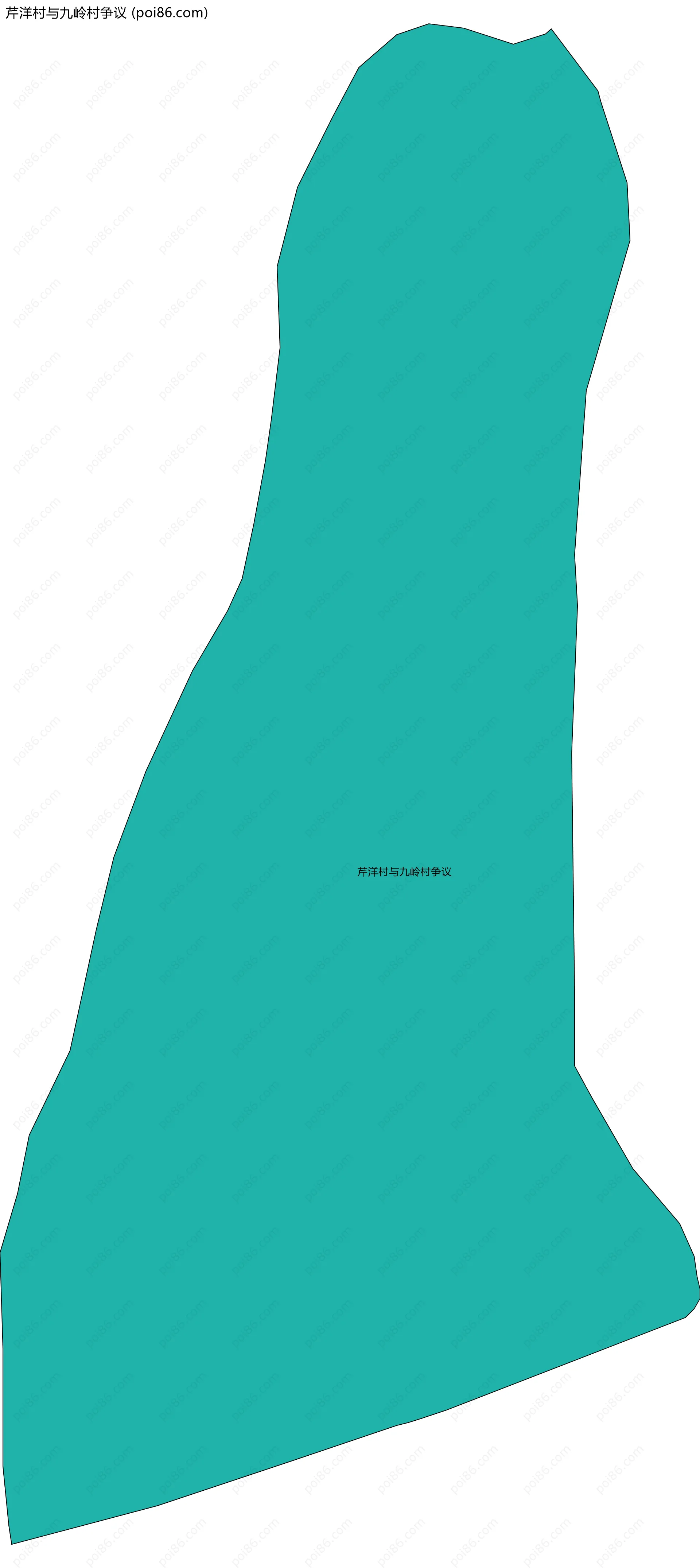 芹洋村与九岭村争议边界地图