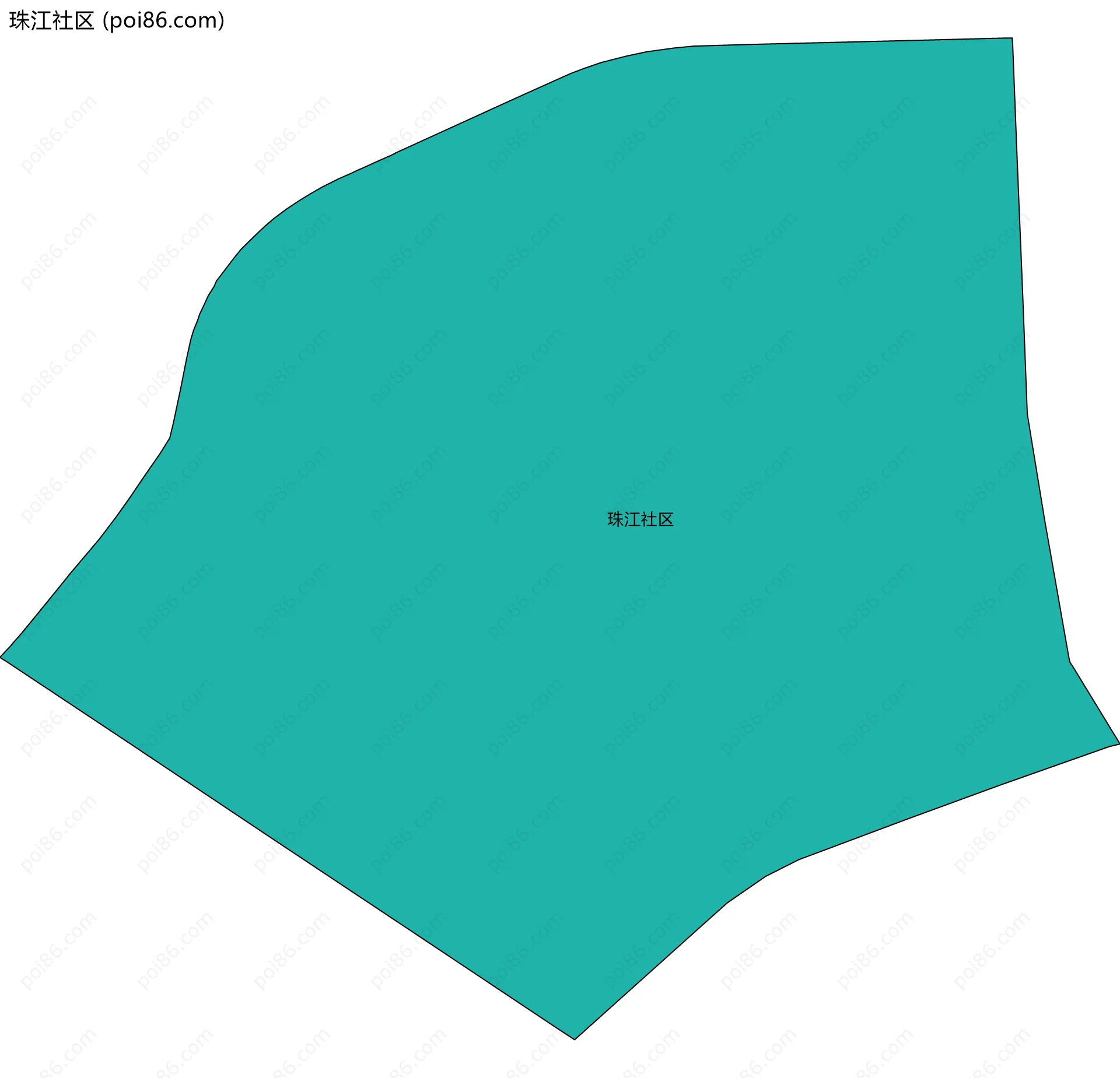 珠江社区边界地图
