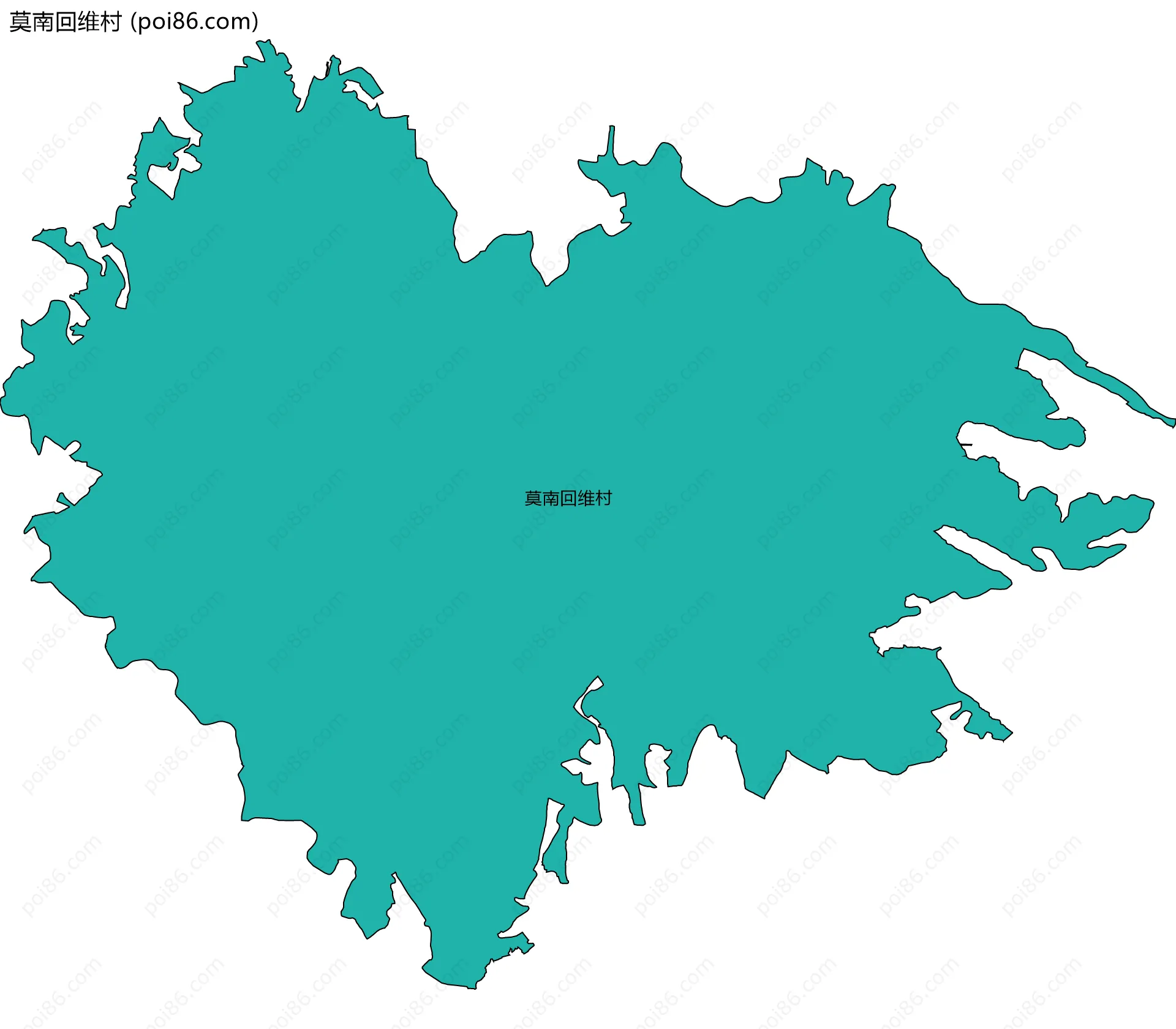 莫南回维村边界地图