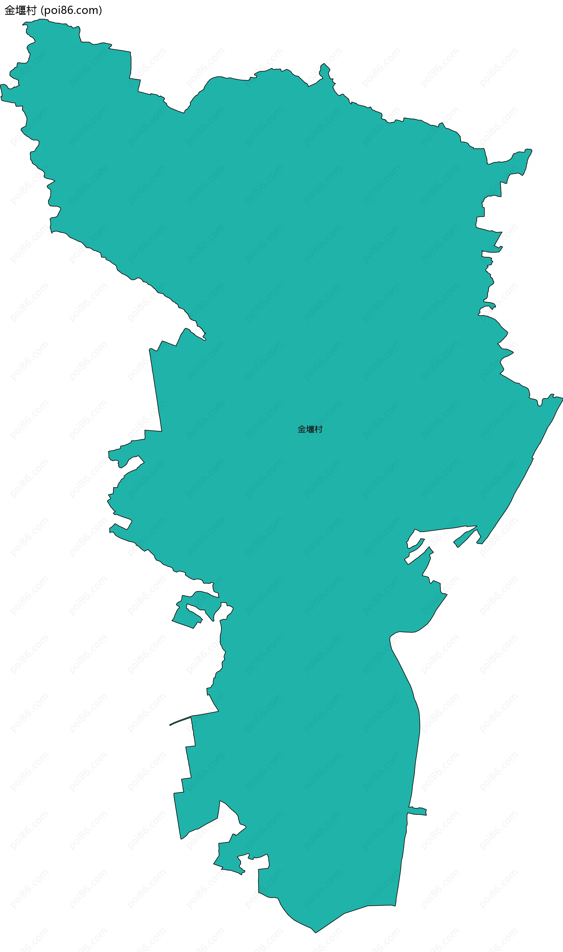 金堰村边界地图