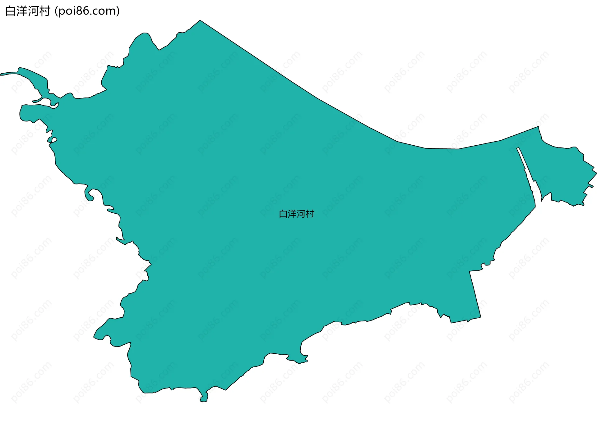 白洋河村边界地图