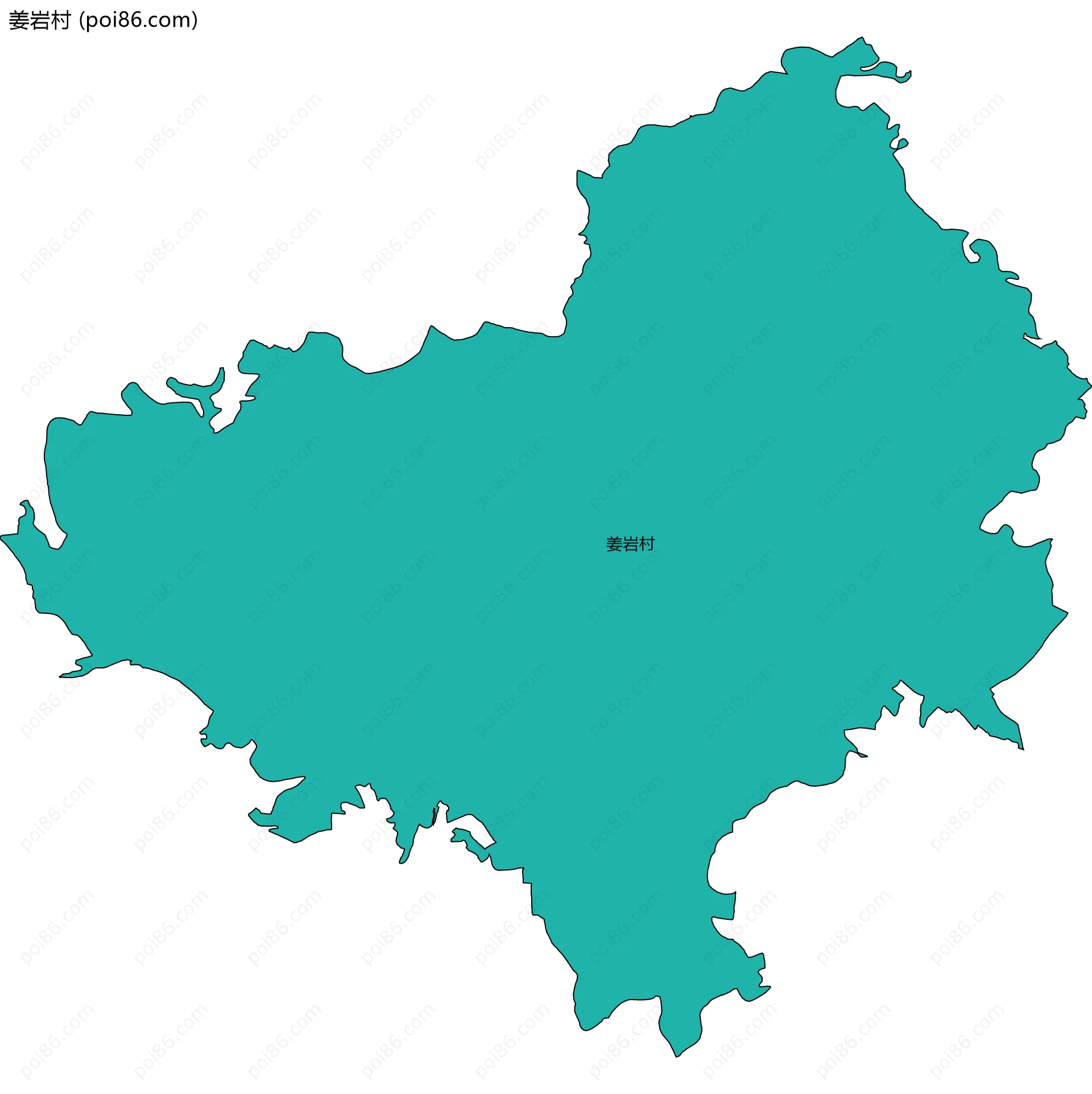 姜岩村边界地图