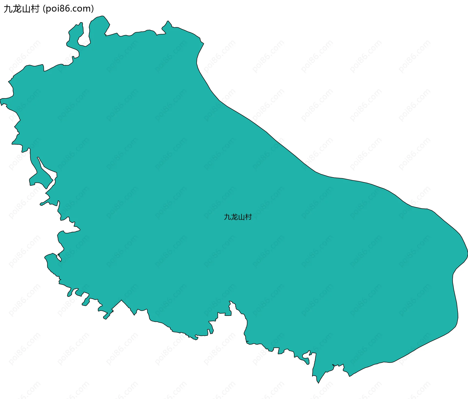 九龙山村边界地图