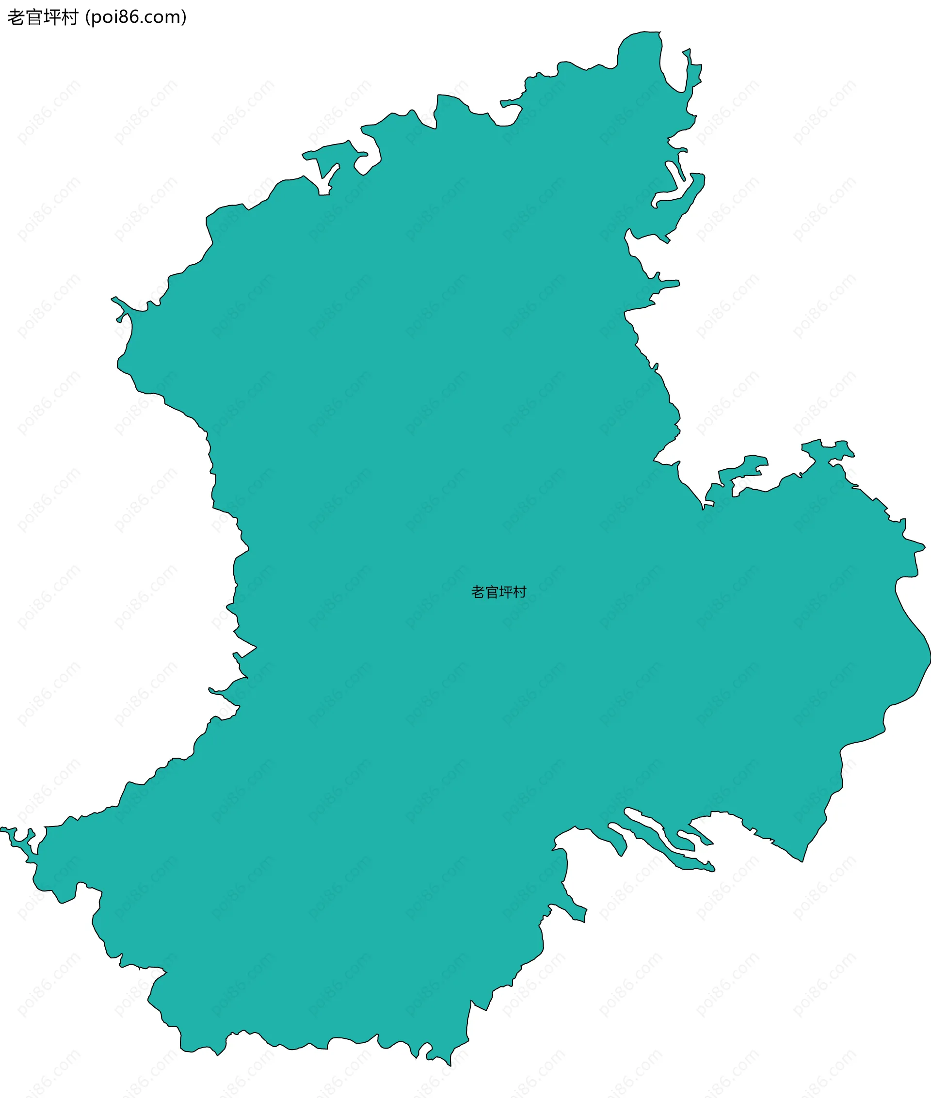 老官坪村边界地图