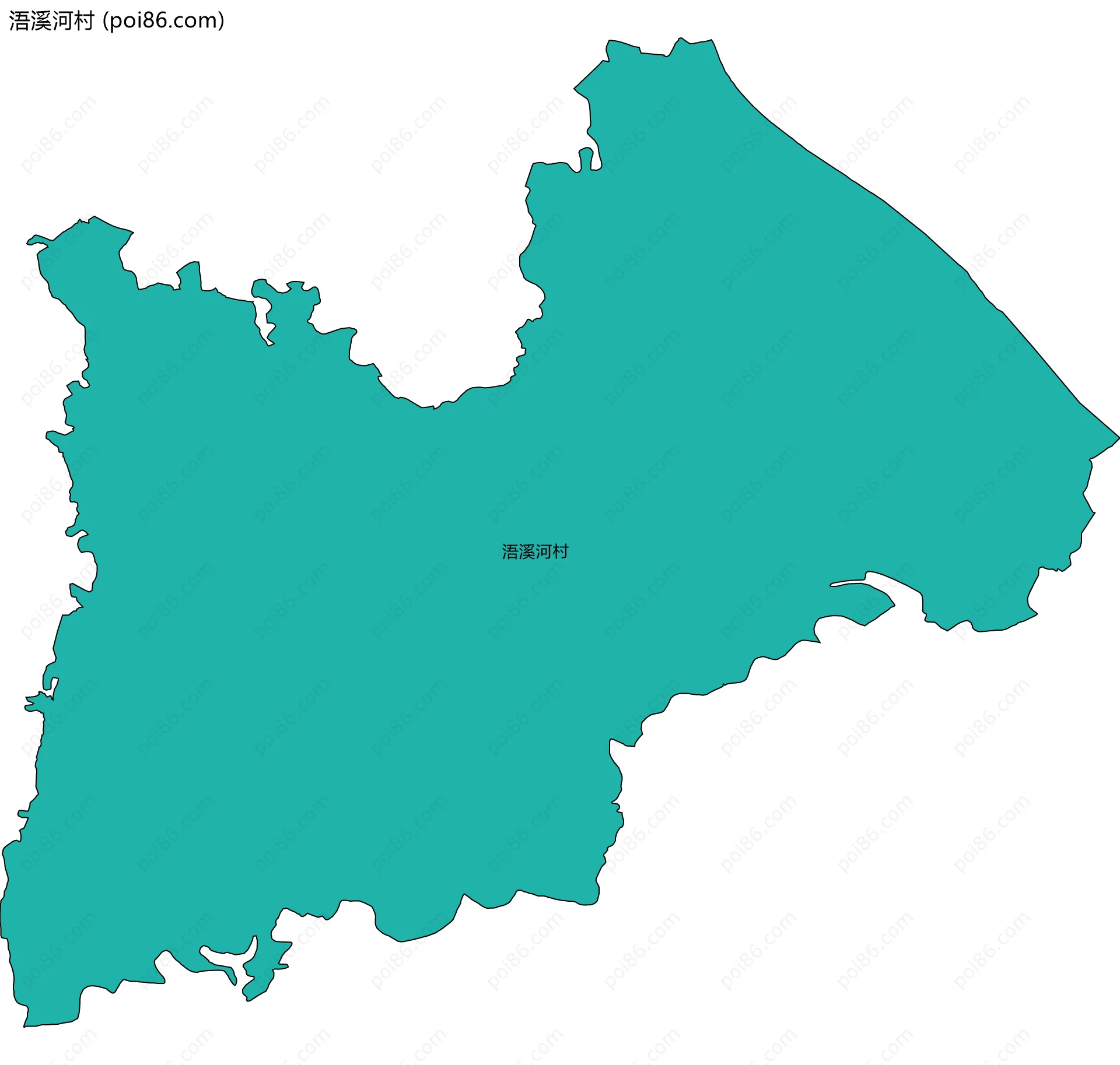 浯溪河村边界地图