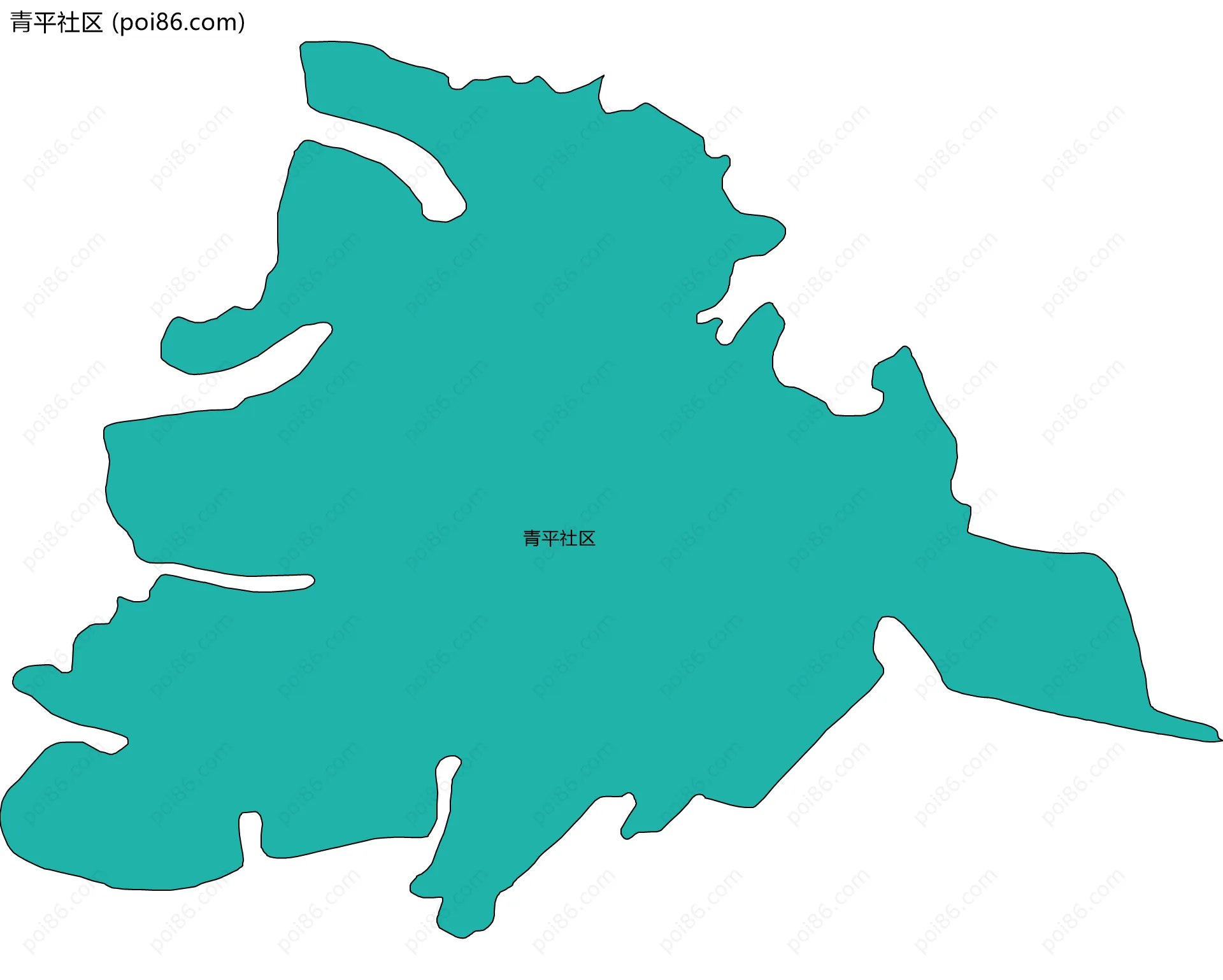 青平社区边界地图