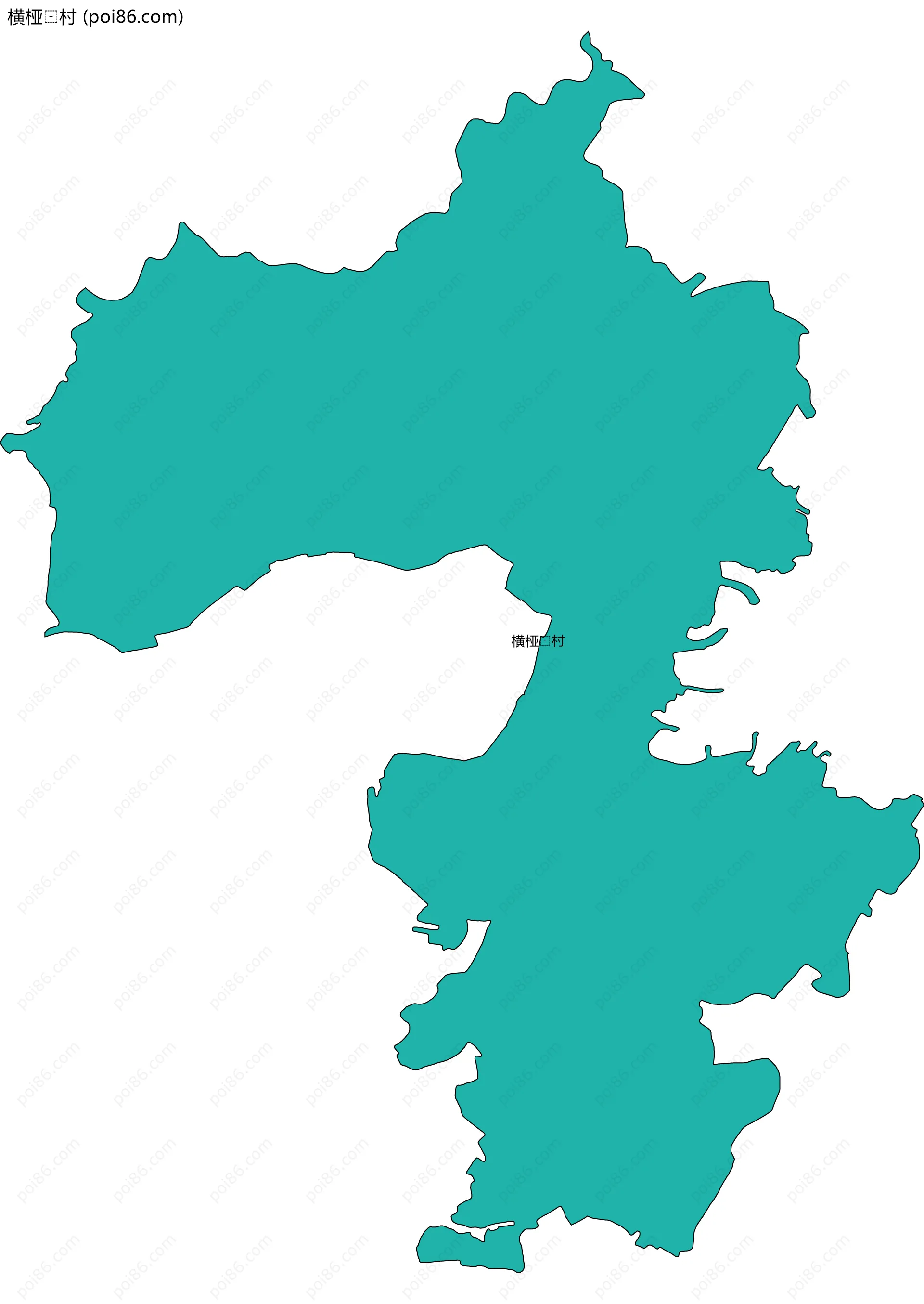 横桠村边界地图