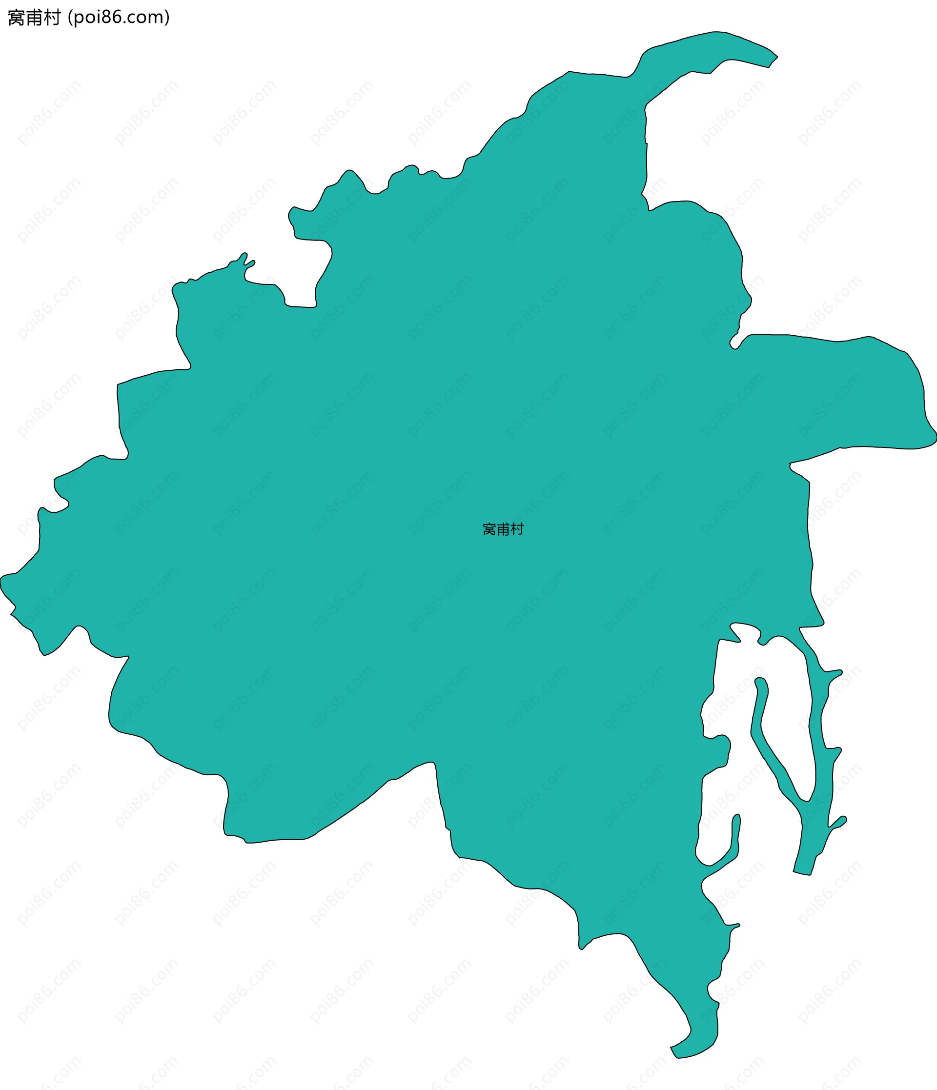 窝甫村边界地图