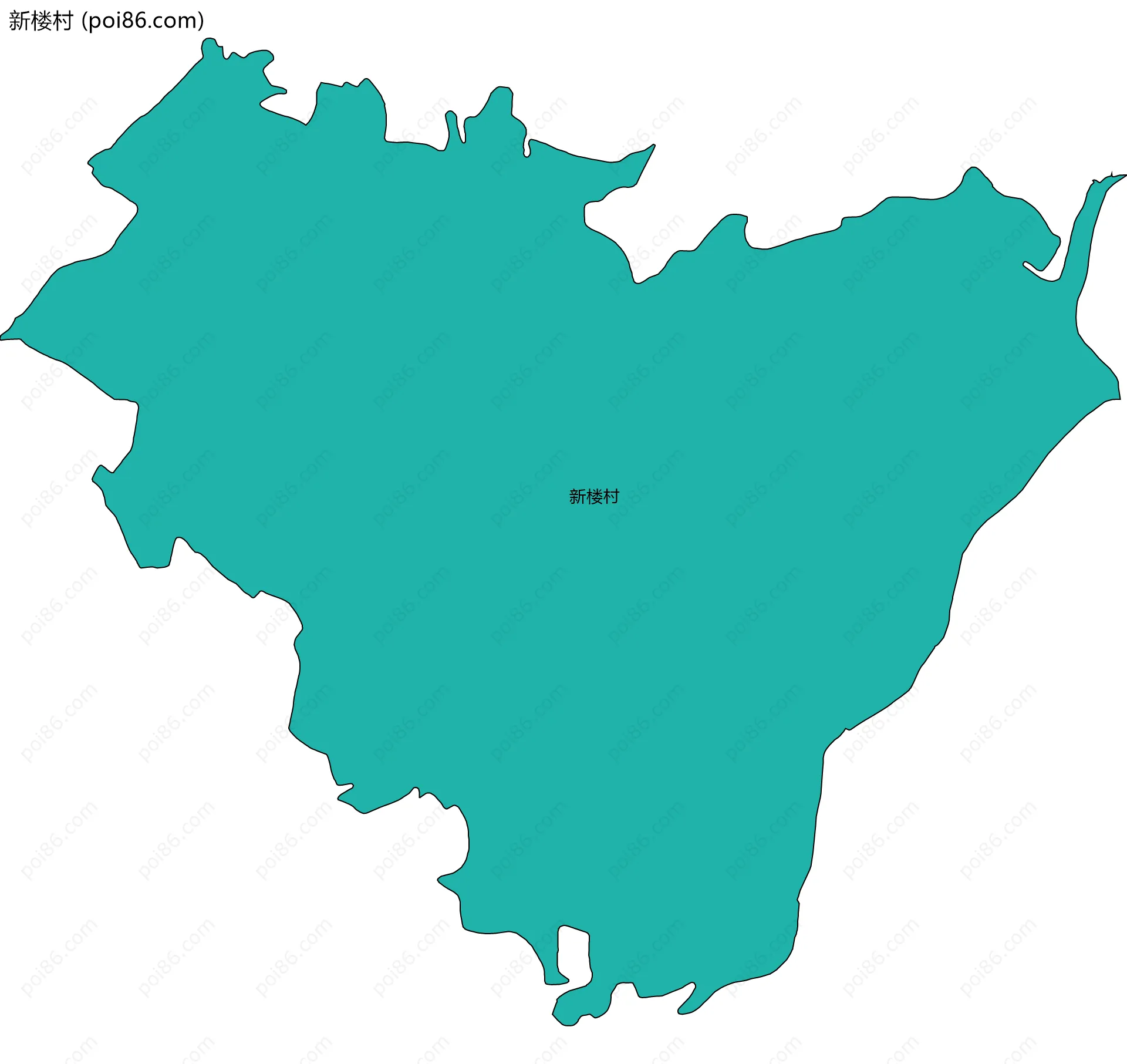 新楼村边界地图