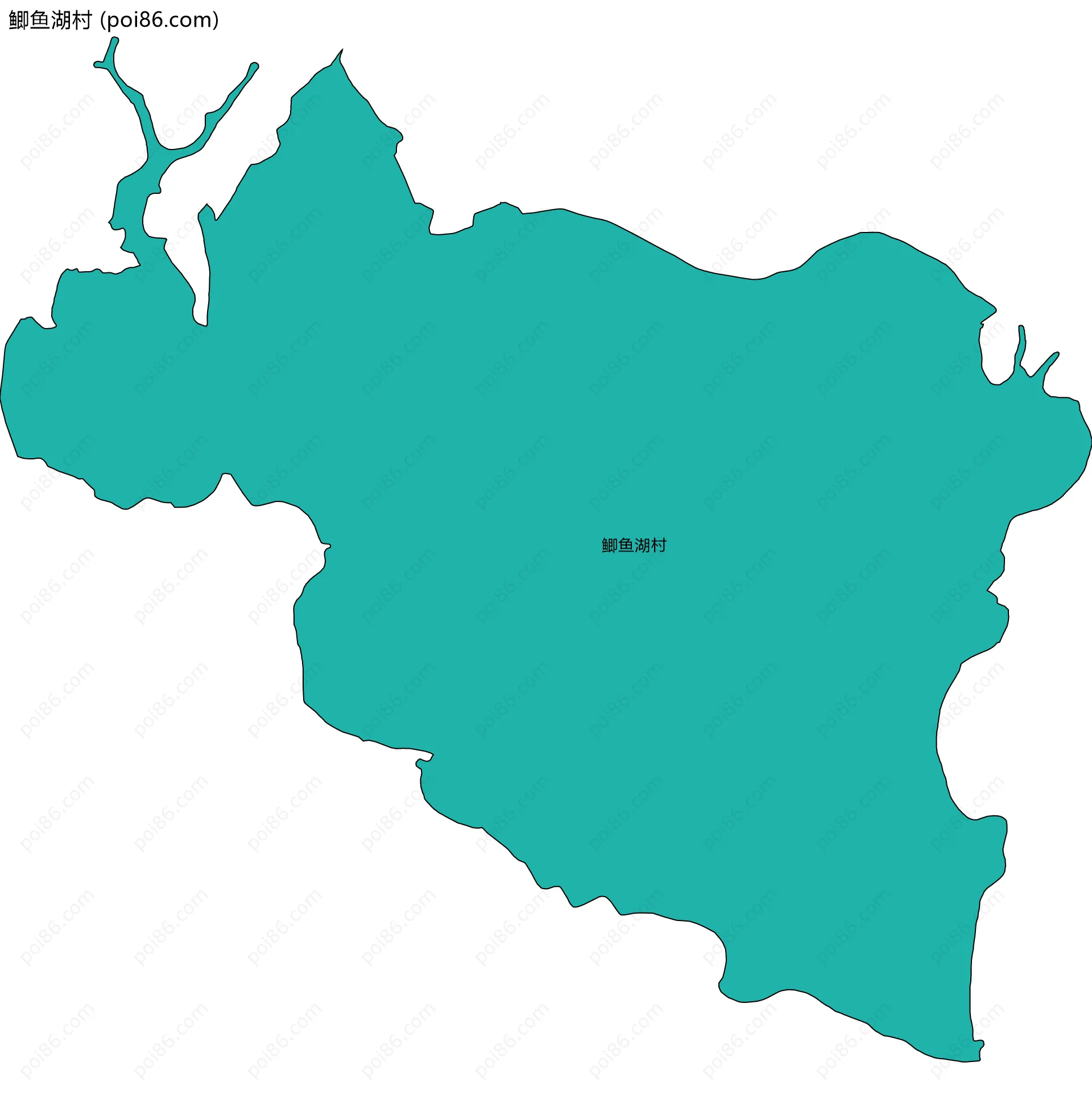 鲫鱼湖村边界地图