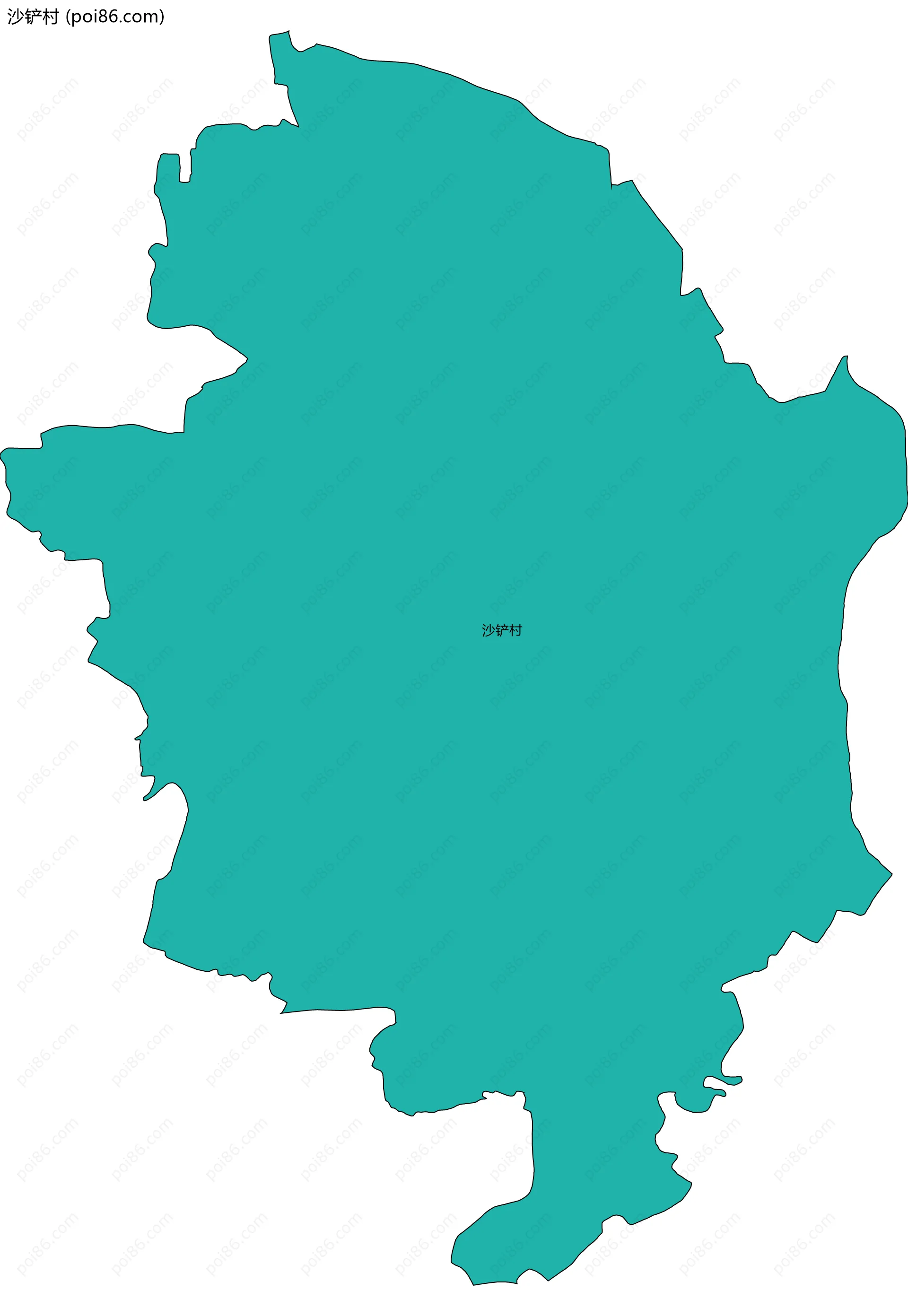 沙铲村边界地图