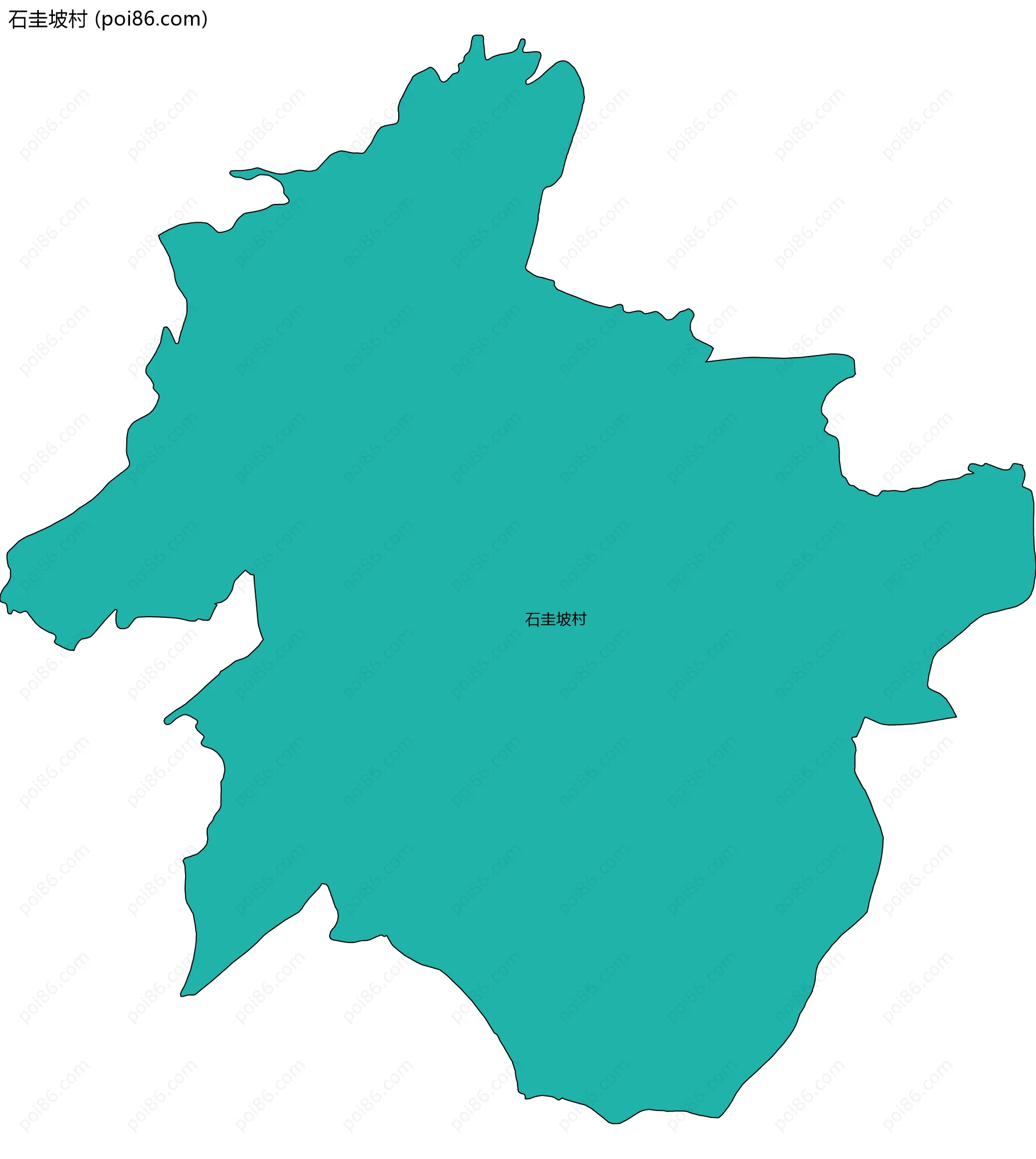 石圭坡村边界地图