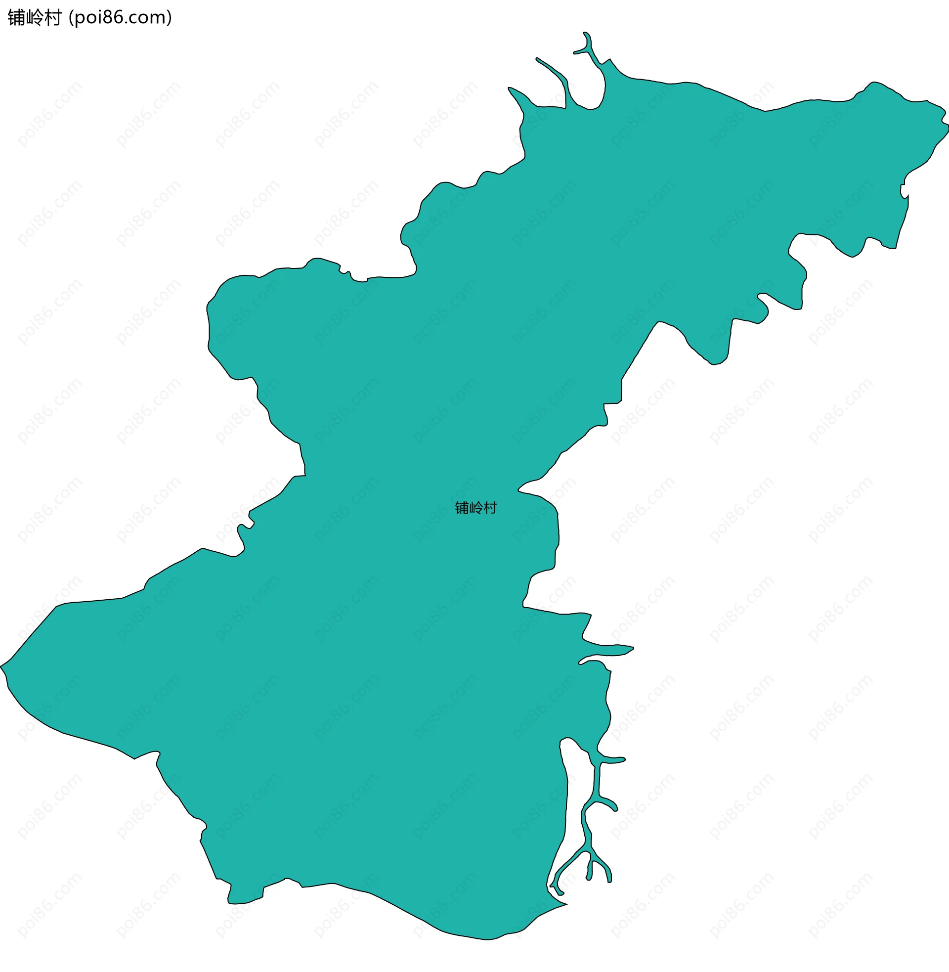 铺岭村边界地图