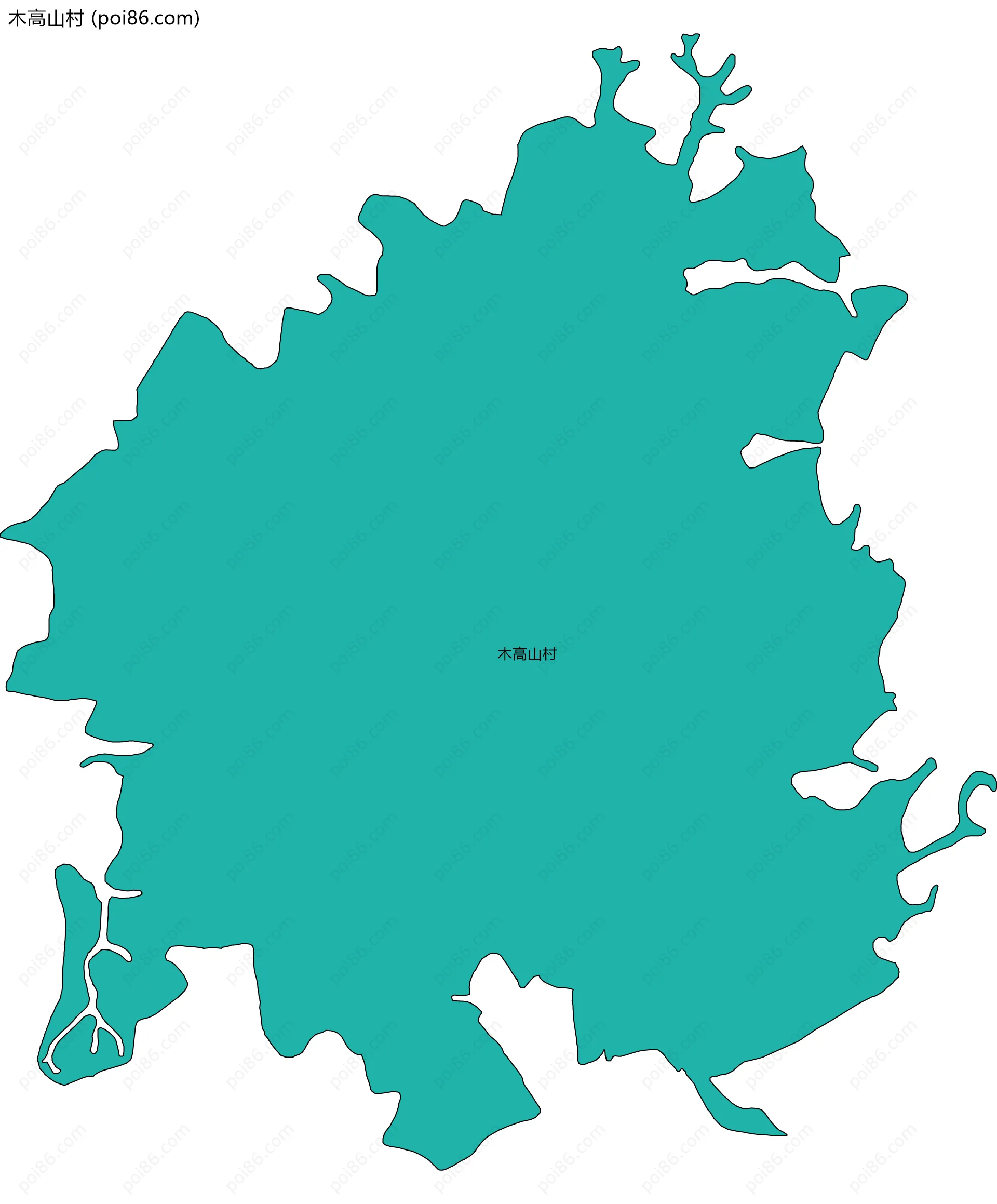 木高山村边界地图