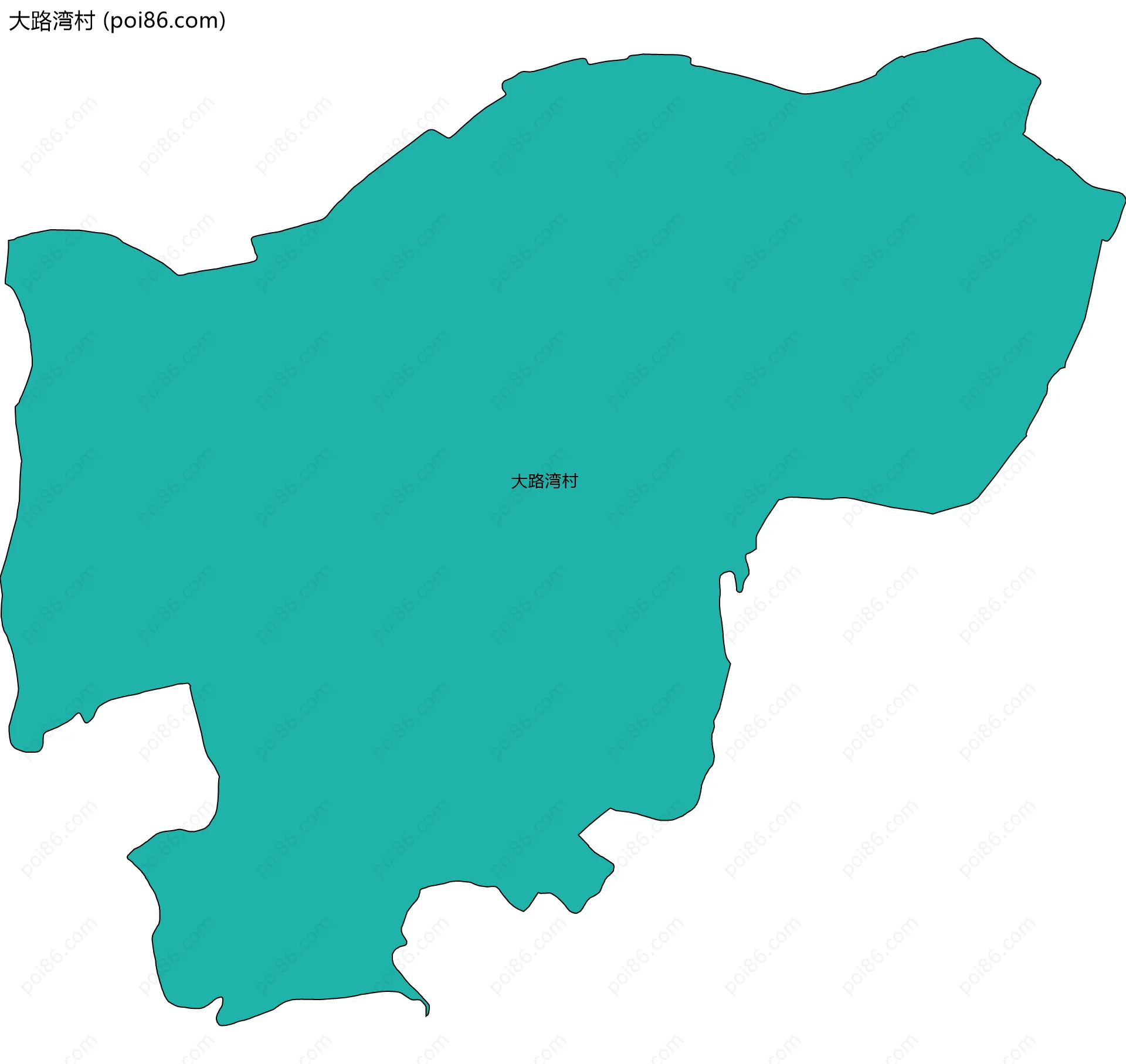 大路湾村边界地图