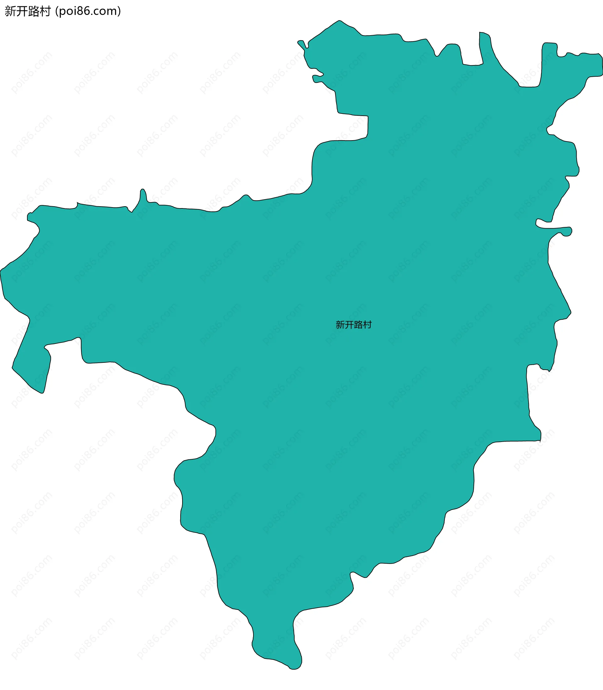 新开路村边界地图