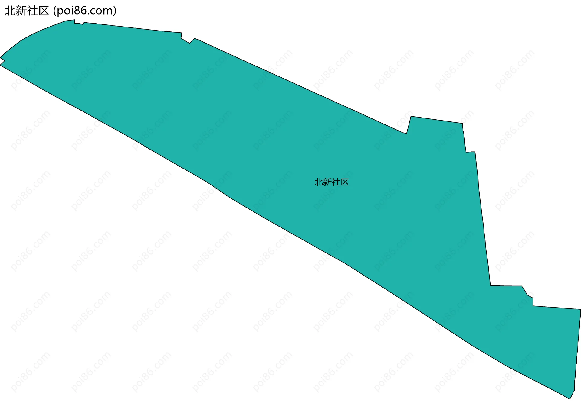 北新社区边界地图