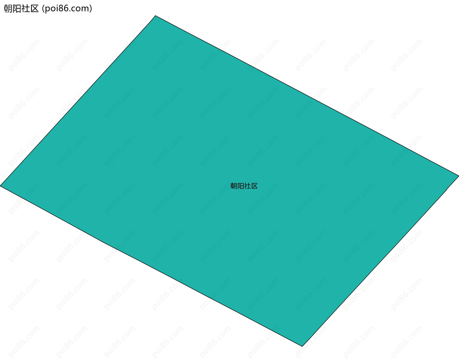 朝阳社区边界地图