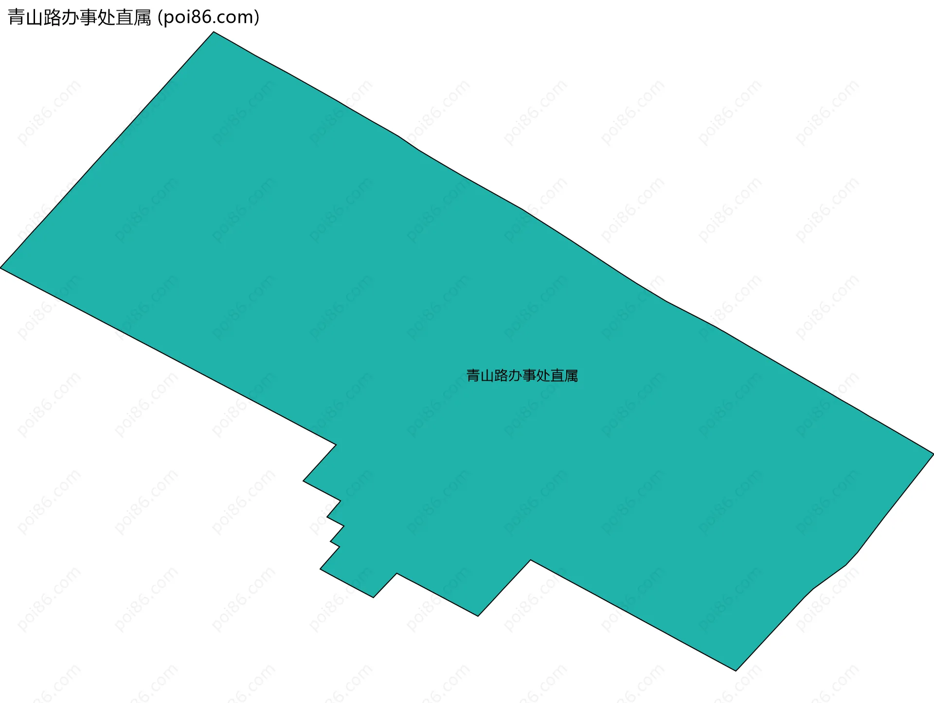青山路办事处直属边界地图