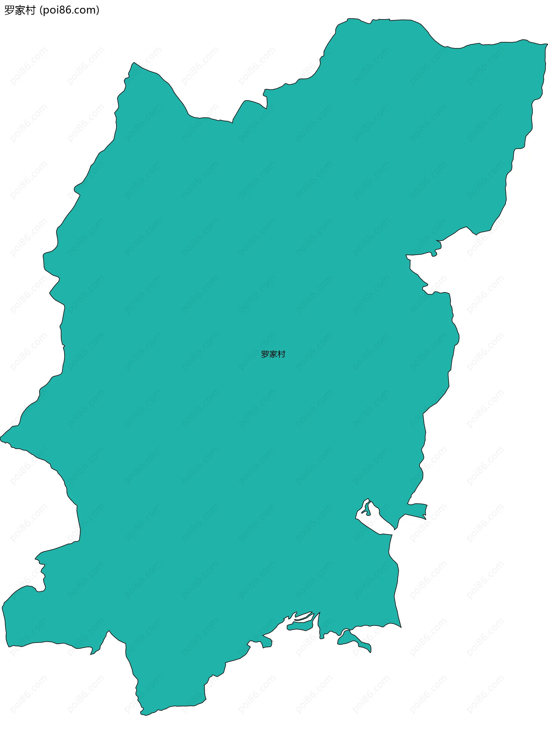 罗家村边界地图