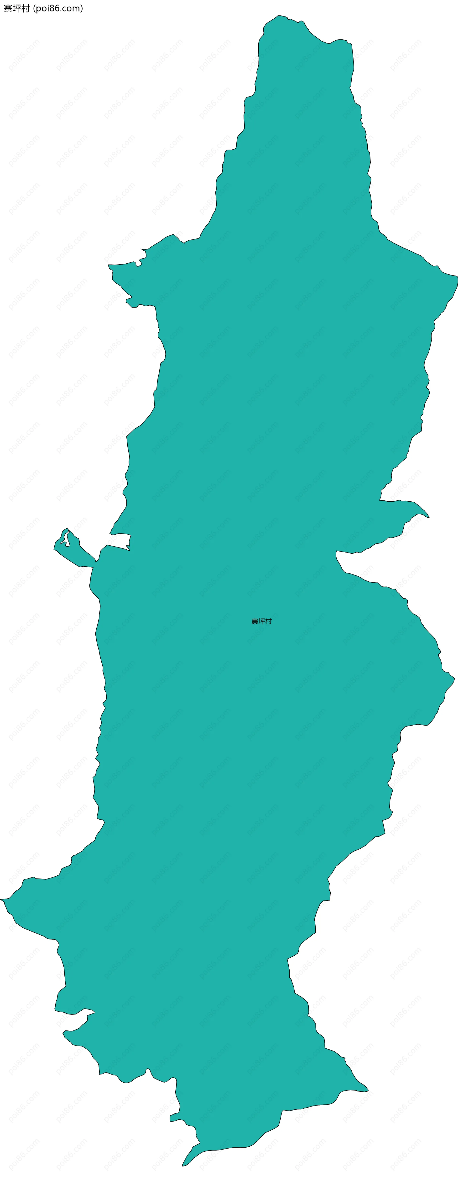 寨坪村边界地图