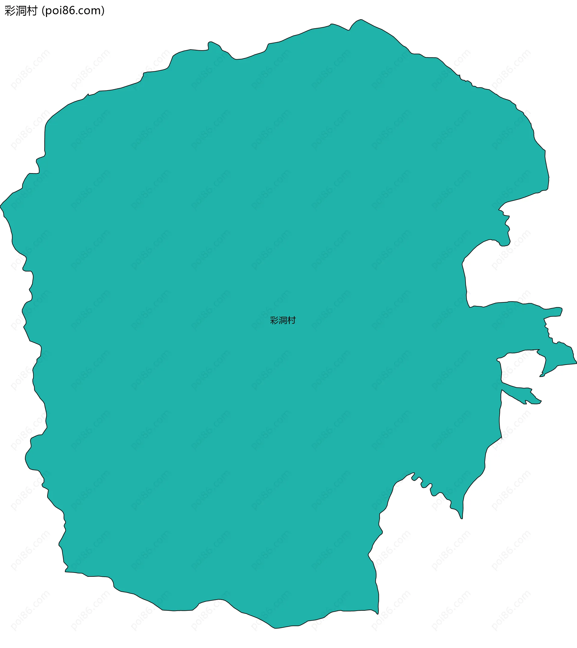 彩洞村边界地图