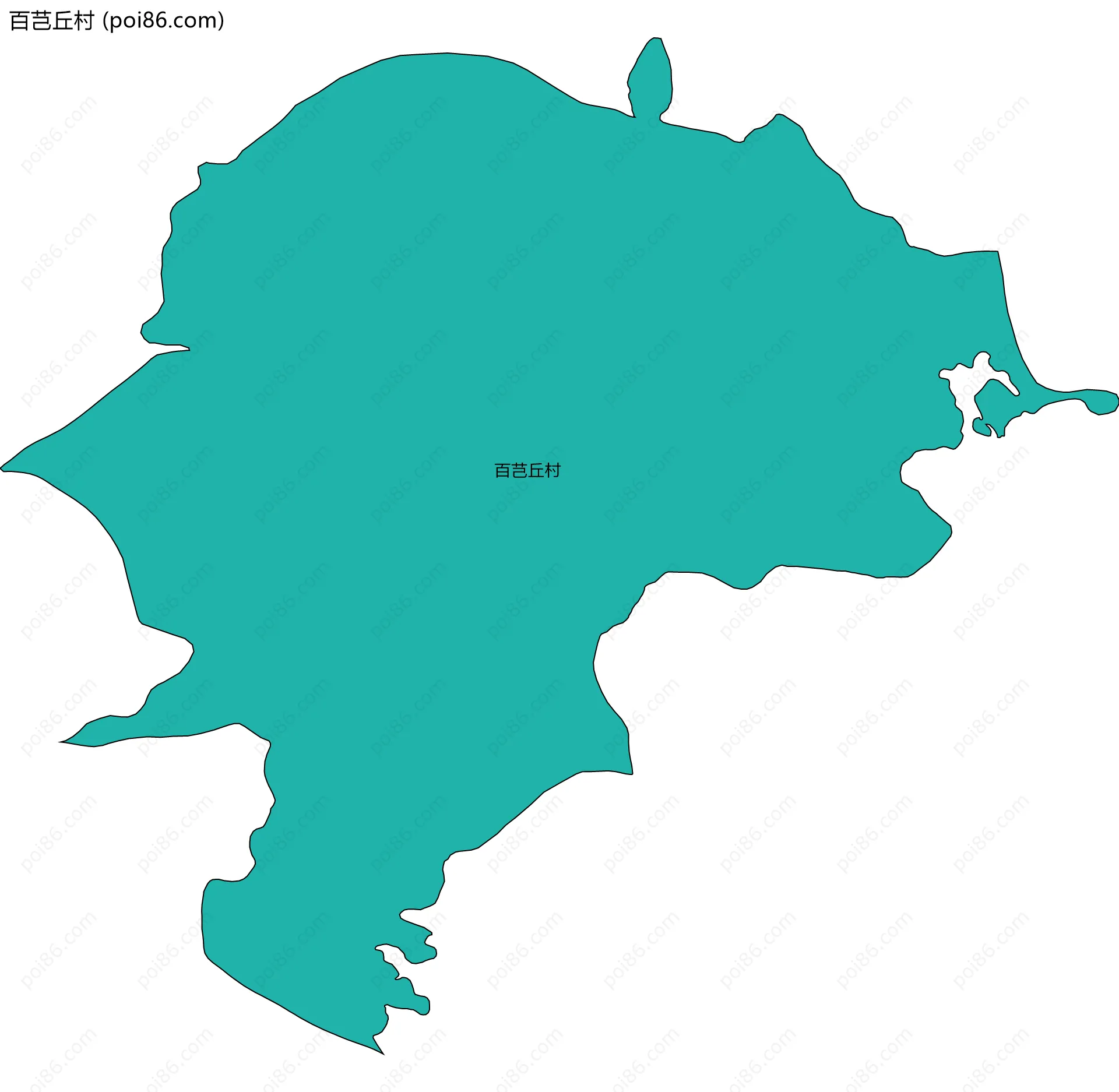 百芑丘村边界地图