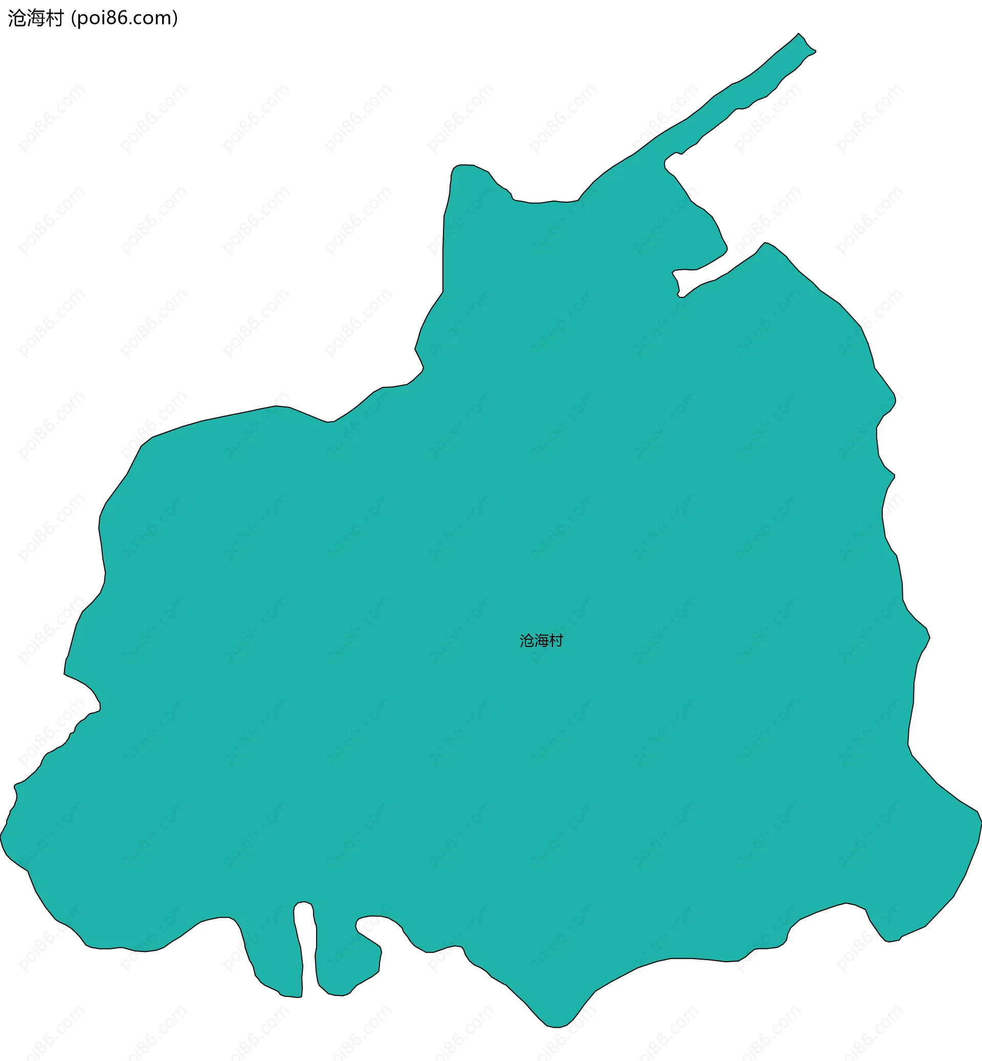 沧海村边界地图