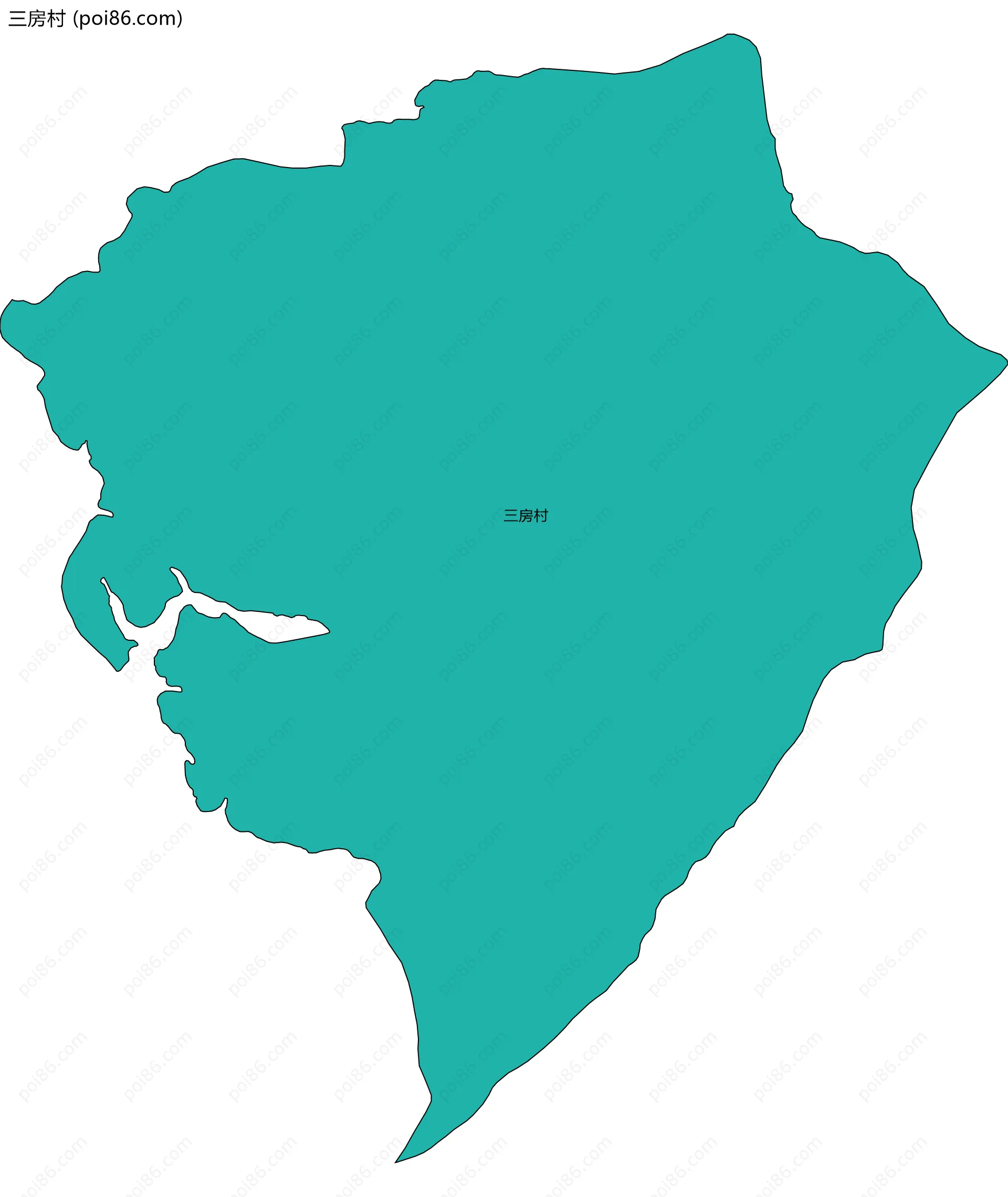 三房村边界地图