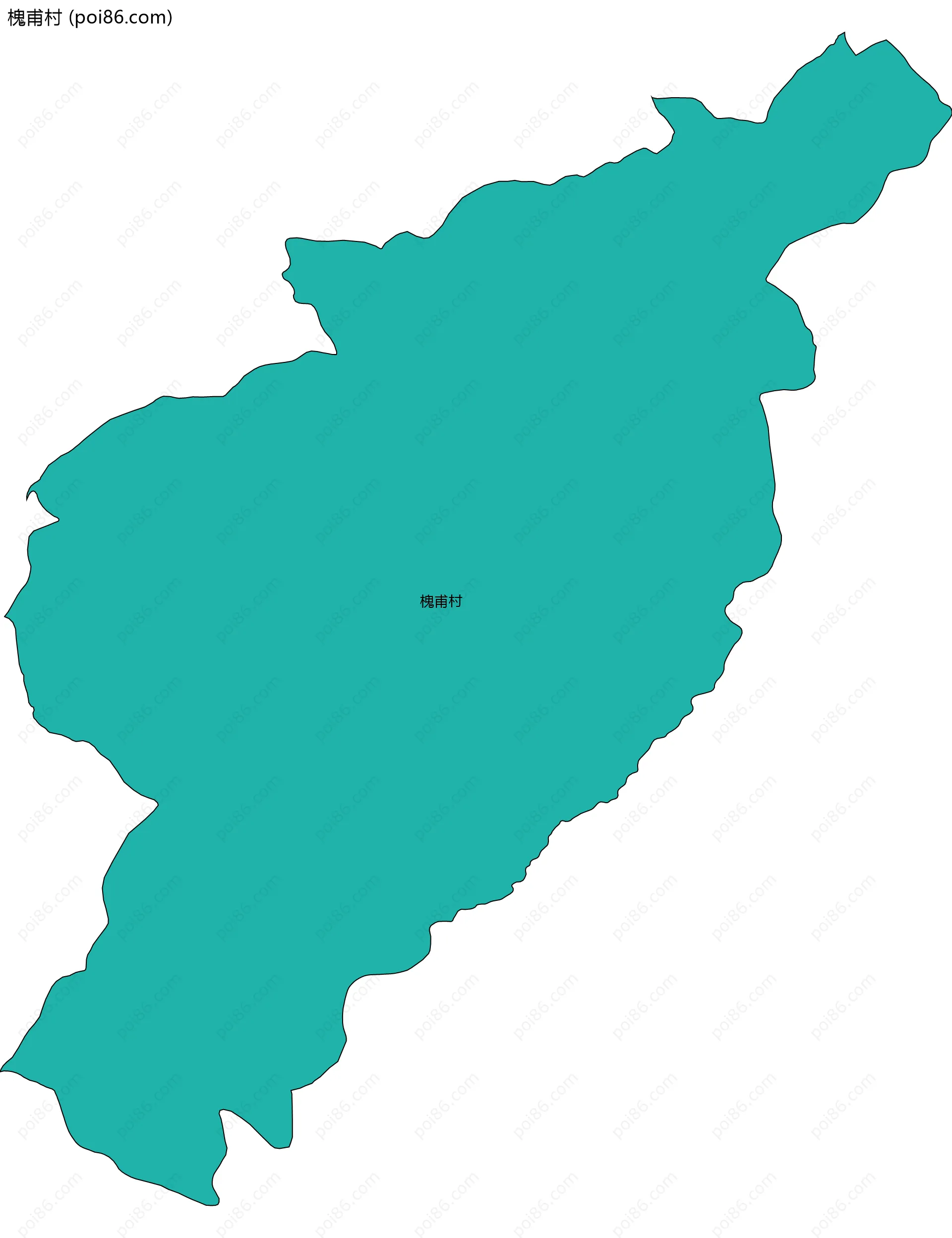 槐甫村边界地图