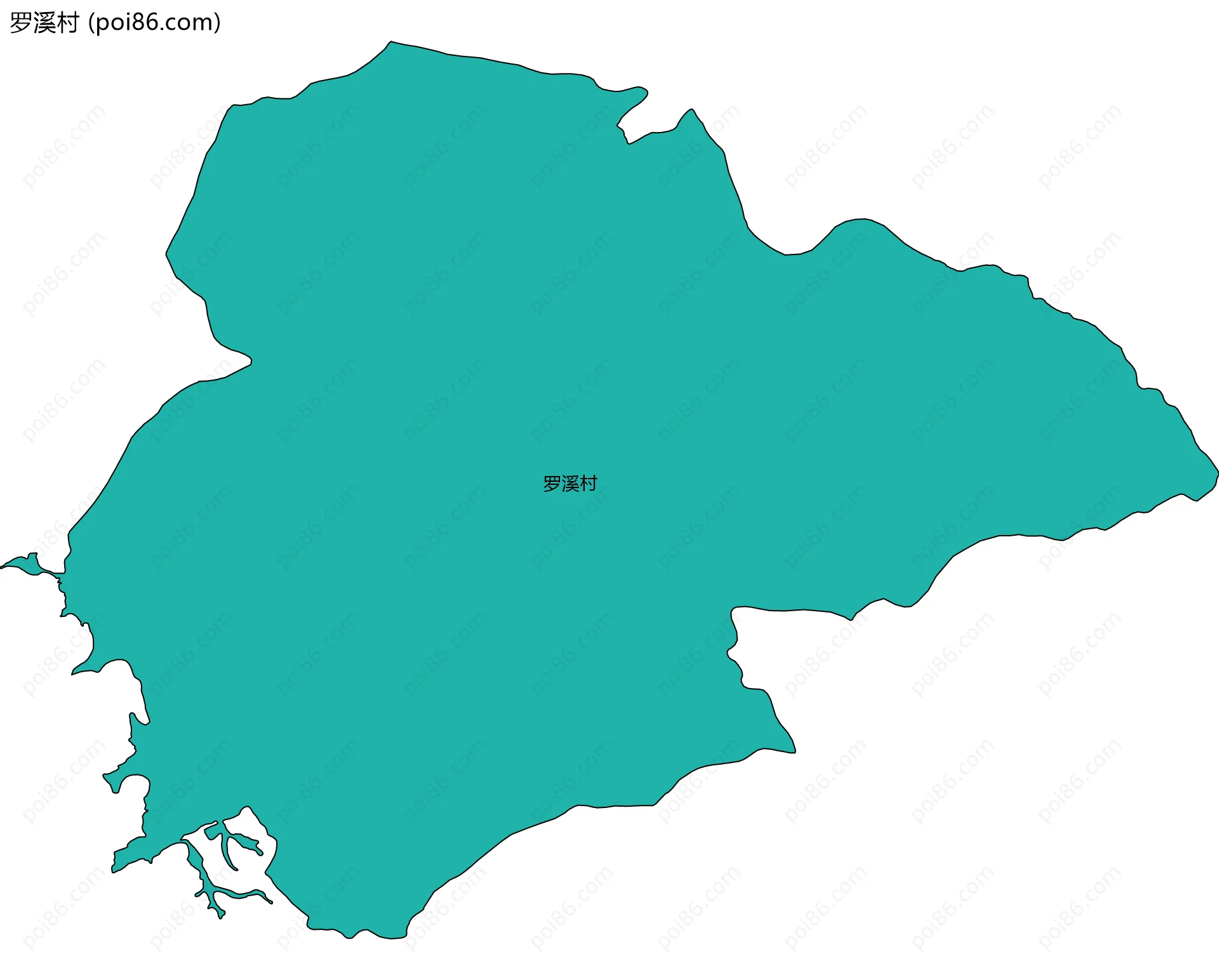 罗溪村边界地图