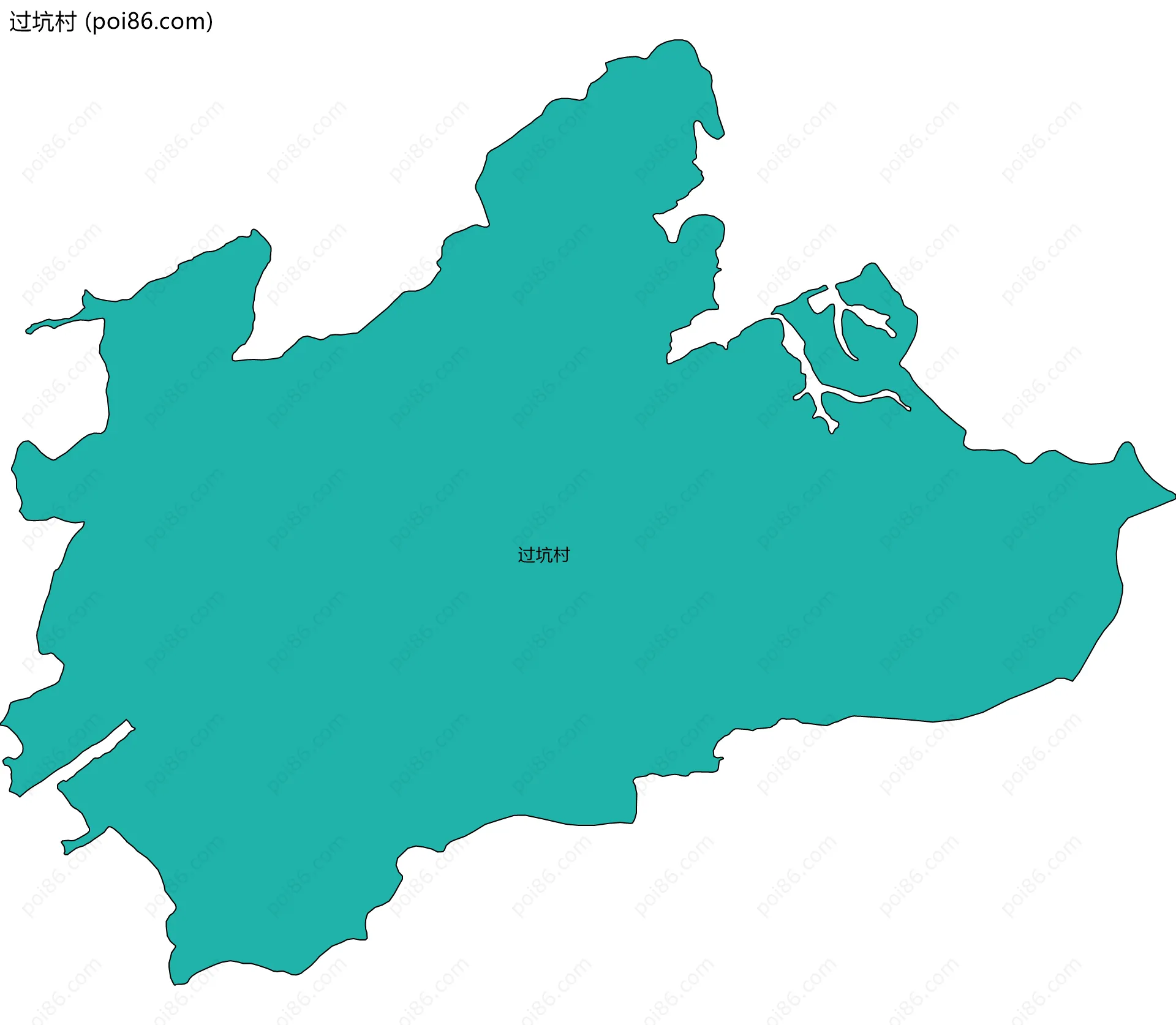 过坑村边界地图