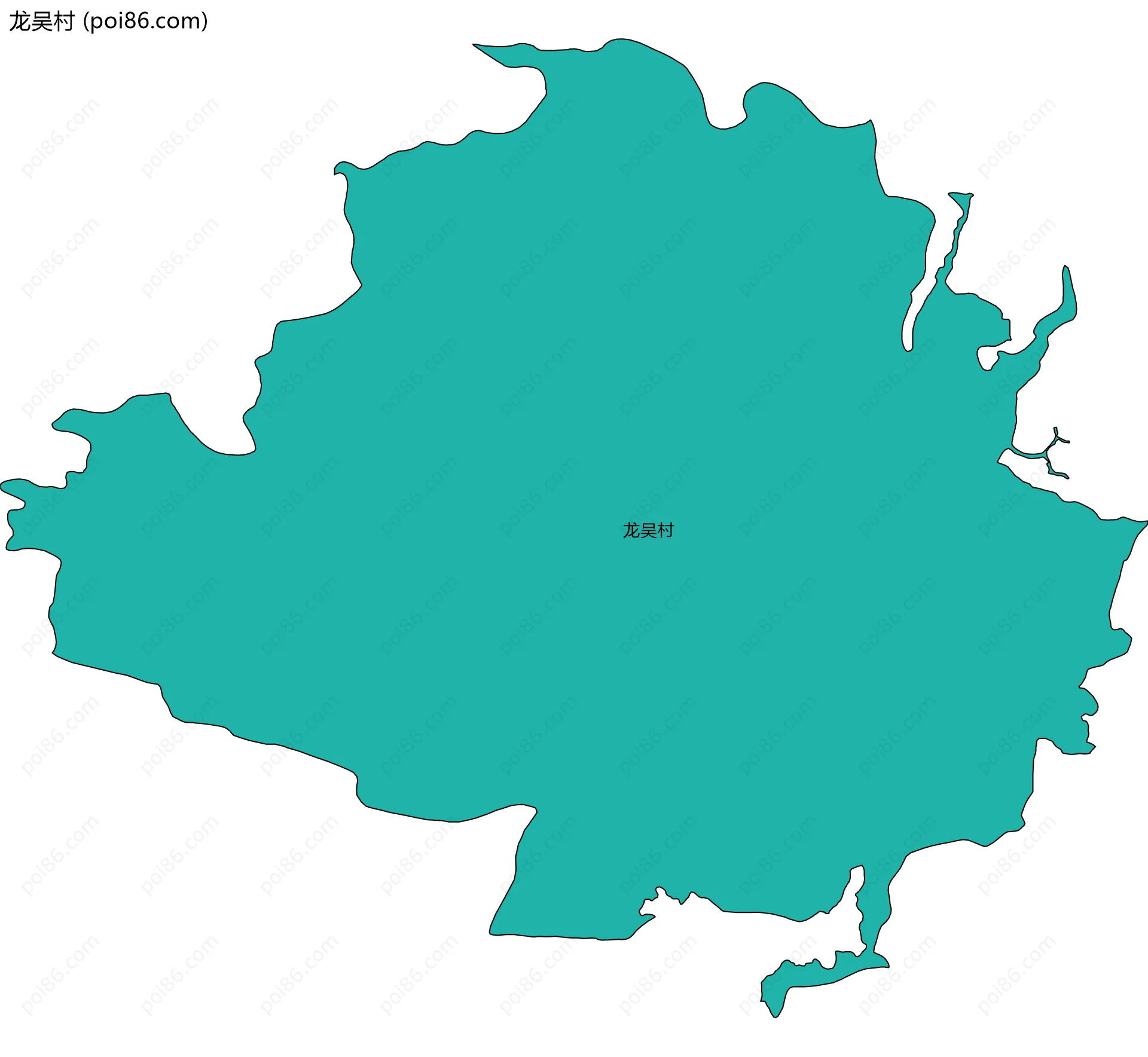 龙吴村边界地图