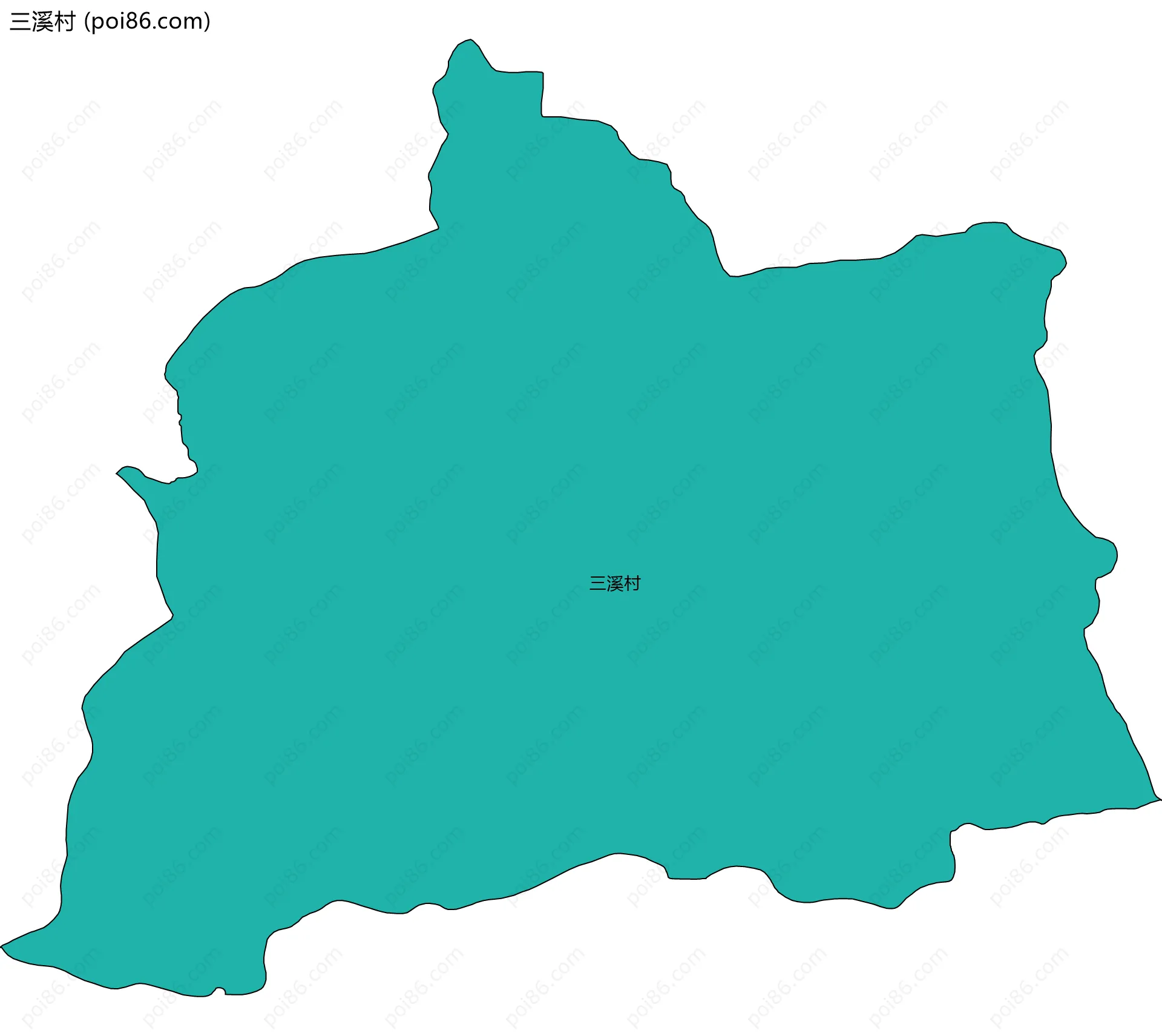 三溪村边界地图