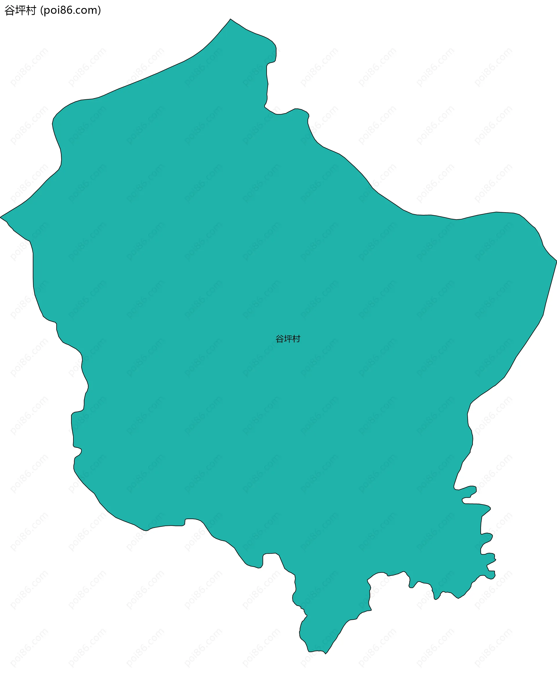 谷坪村边界地图