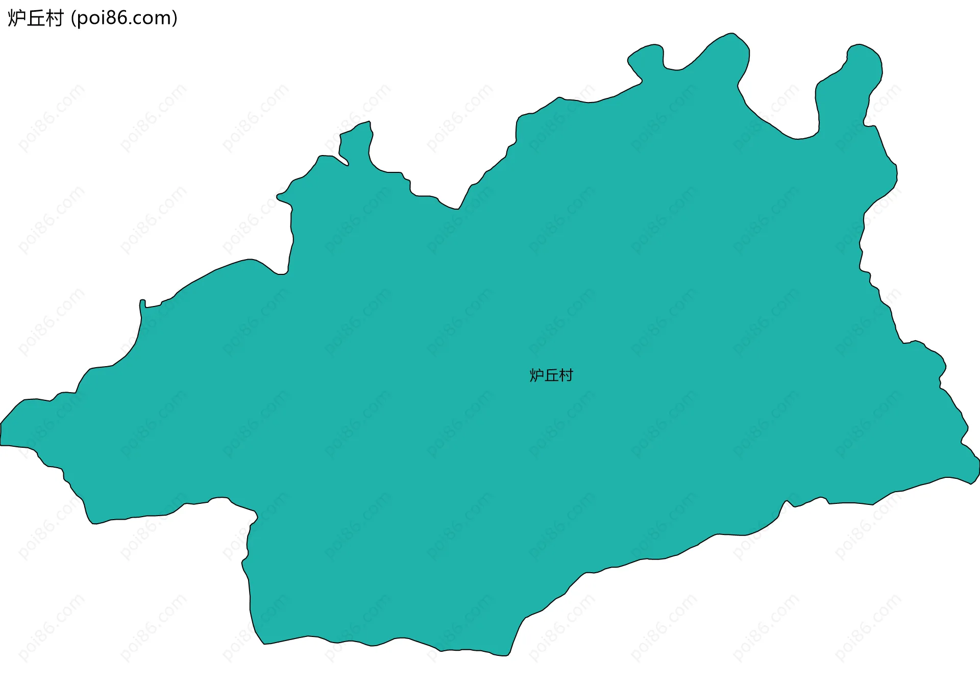 炉丘村边界地图