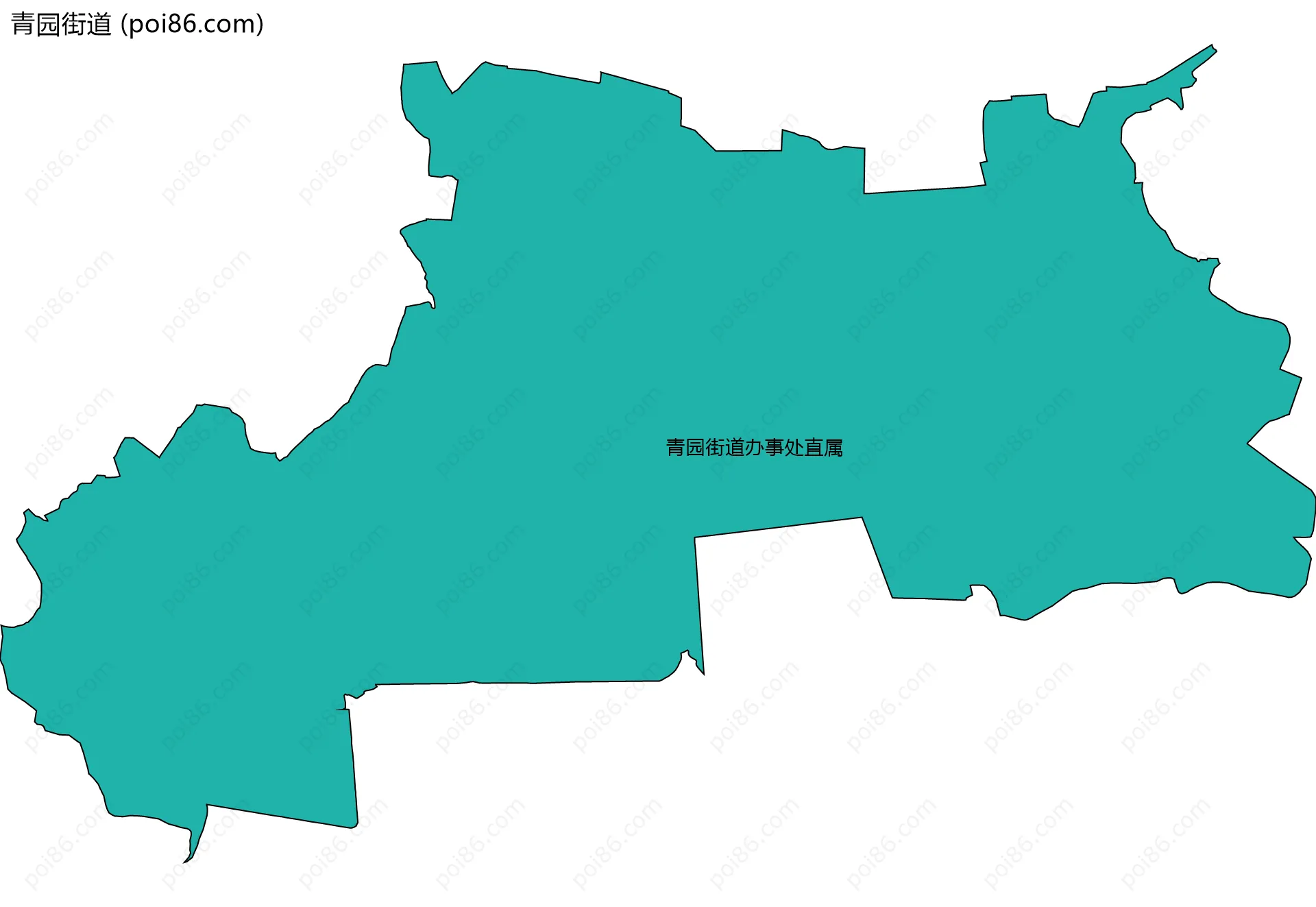 青园街道边界地图(五级行政区划)